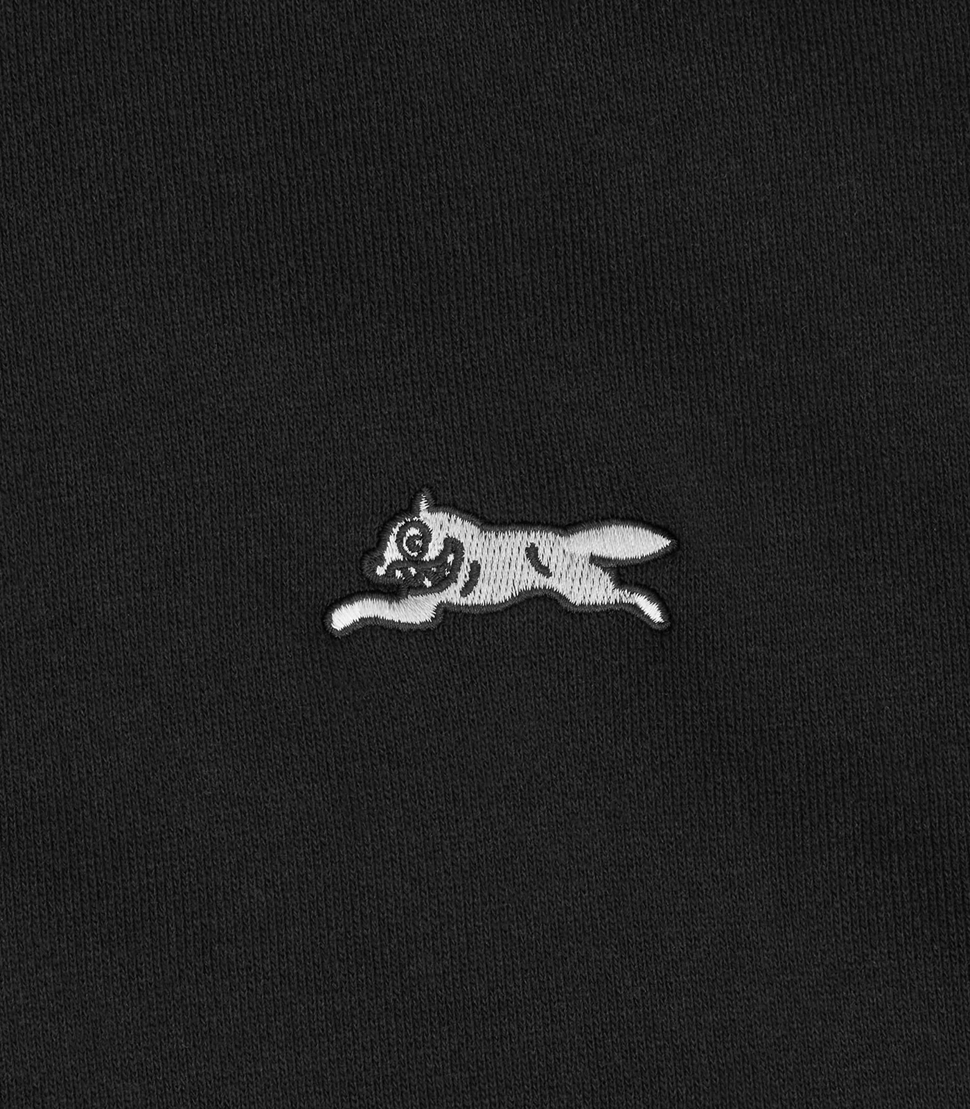 APPLIQUE JUMBO RUNNING DOG POPOVER HOOD - BLACK - Image 3