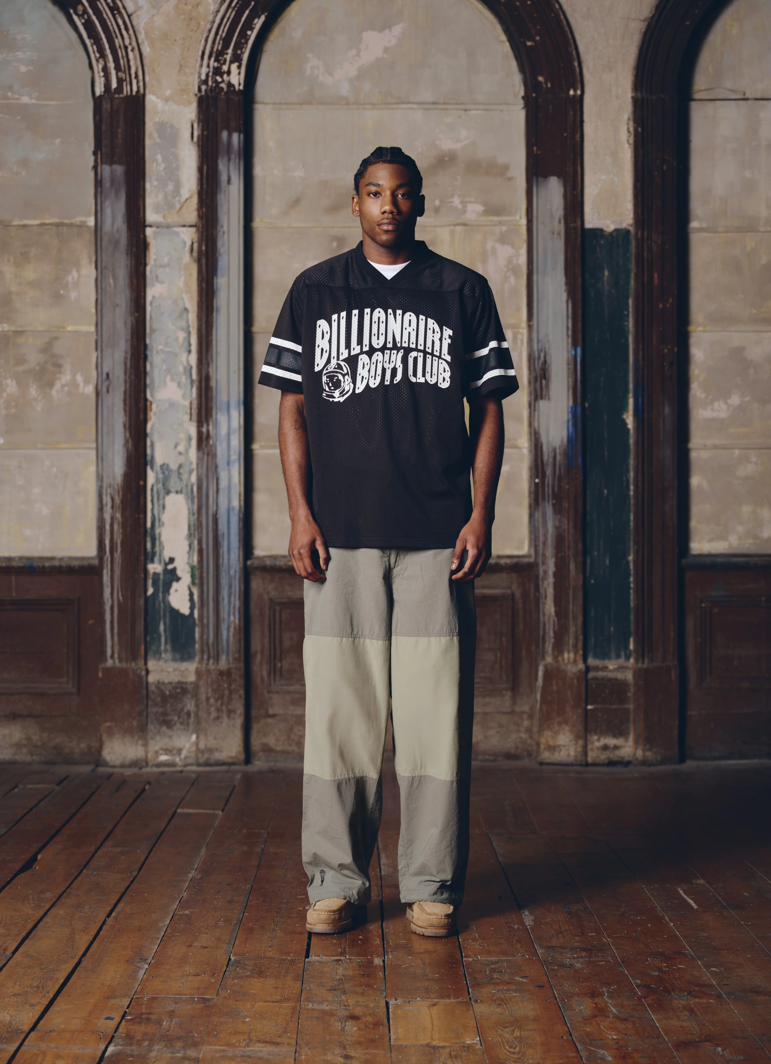 PANELLED PARACHUTE PANTS - KHAKI - Image 2