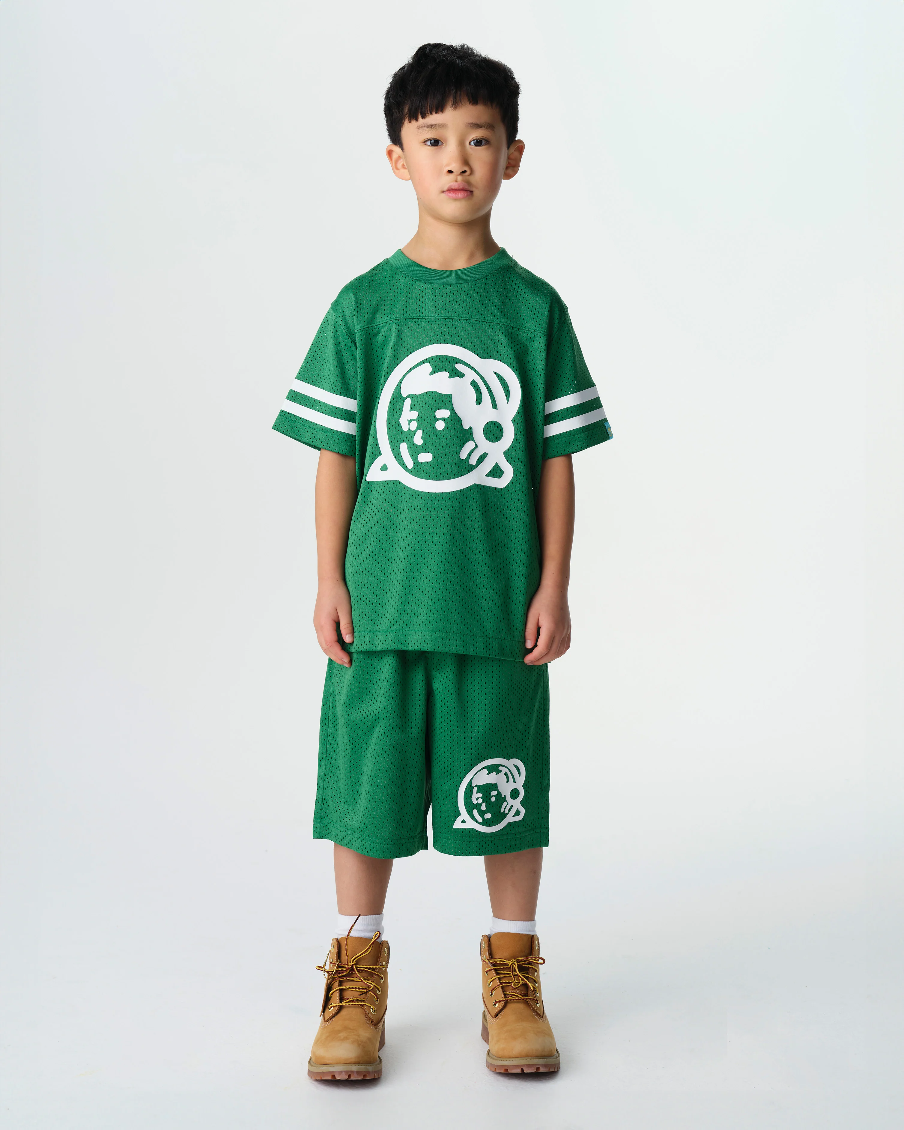 KIDS ASTRO MESH FOOTBALL SHIRT - GREEN - Image 3