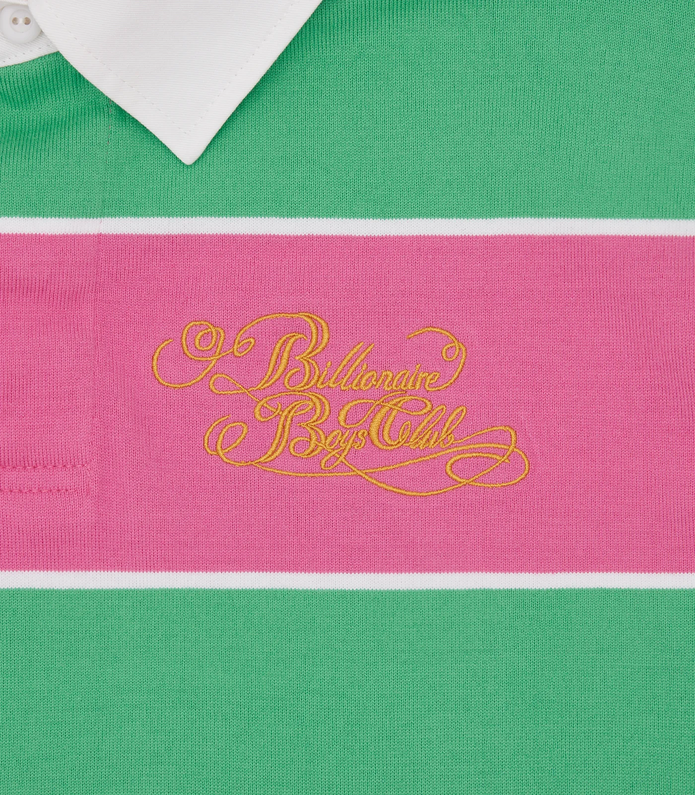 ASTRO S/S STRIPED RUGBY TOP - PINK/GREEN - Image 5
