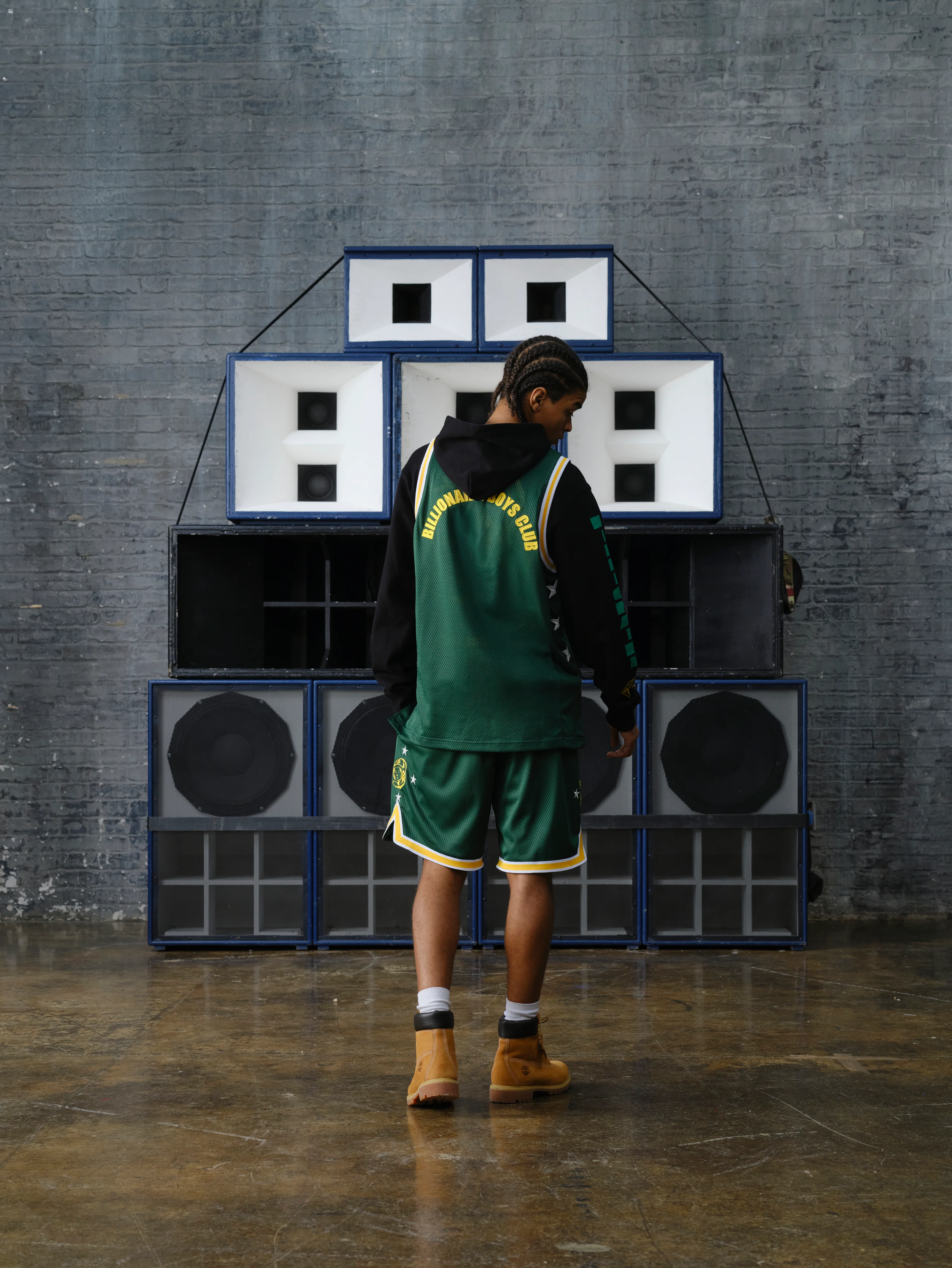 ASTRO STAR MESH BASKETBALL SHORTS - GREEN - Image 3