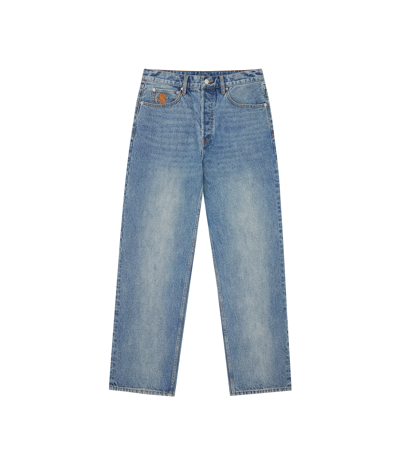 ASTRO WIDE LEG DENIM PANT - BLUE