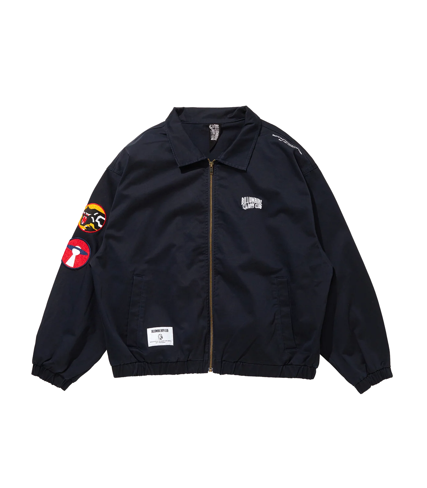 B CAMO ZIP UP BLOUSON - NAVY