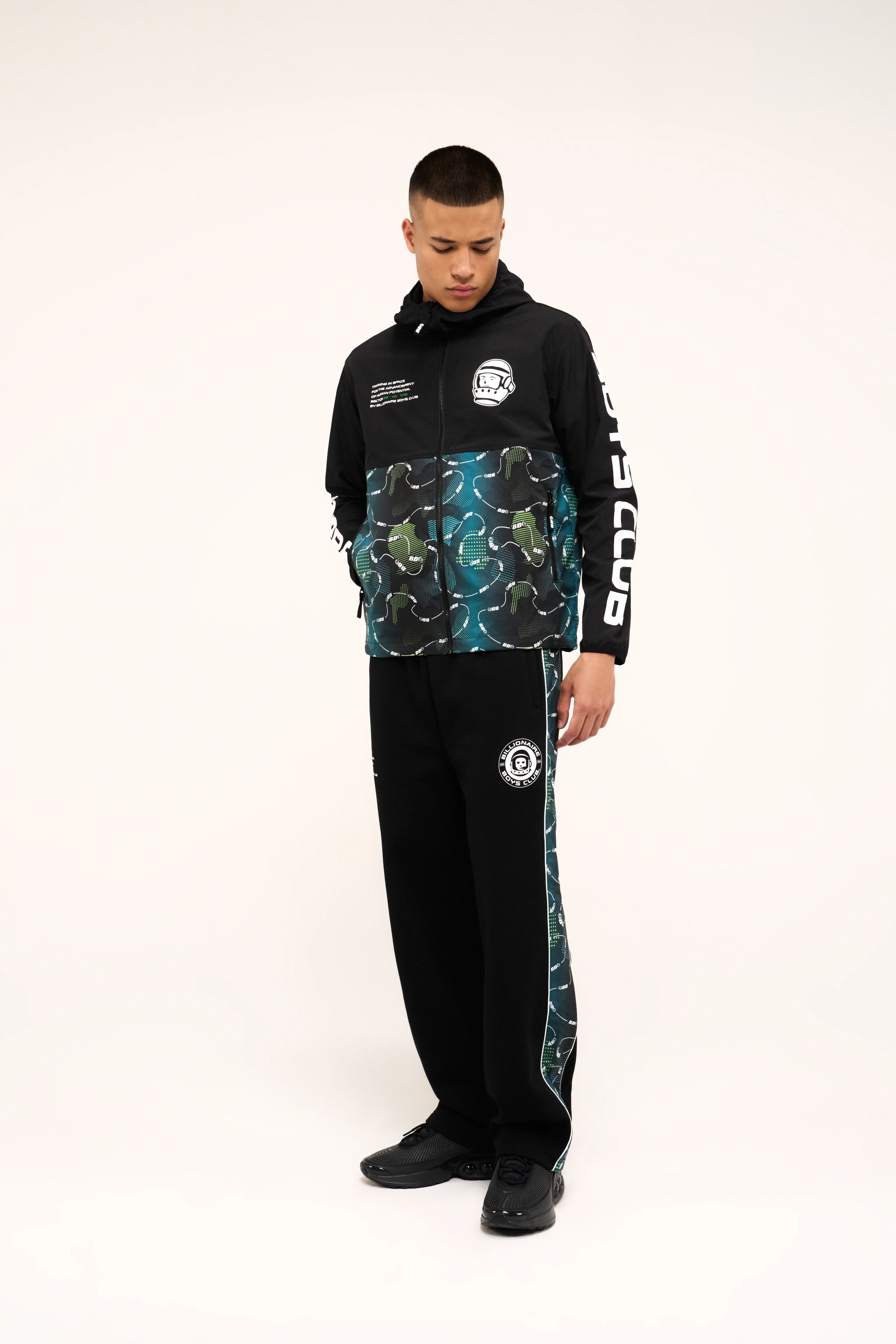 BB ASTRO CAMO PANEL WIDE LEG SWEATPANTS - BLACK - Image 3