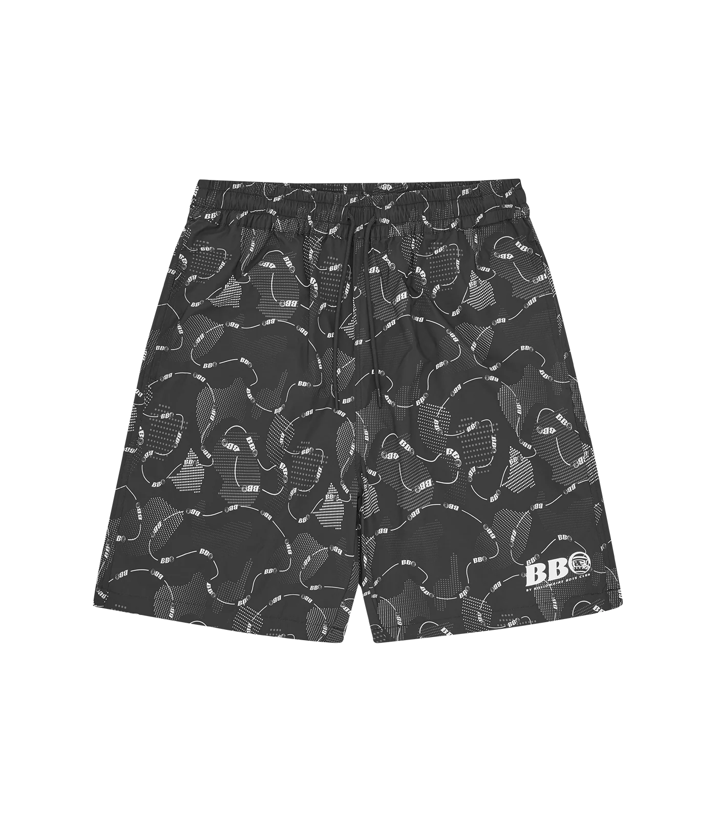 BB ASTRO CAMO SWIM SHORTS - BLACK