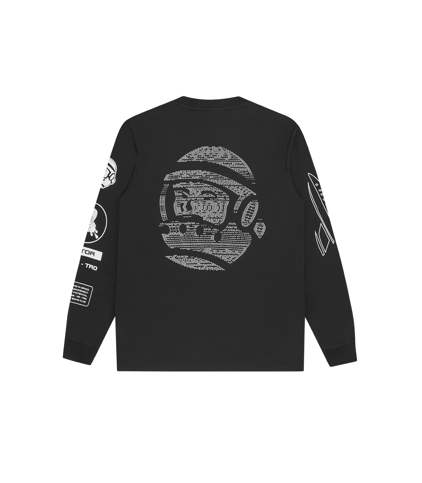 BB ASTRO DIGI LOGO L/S T-SHIRT - BLACK - Image 2