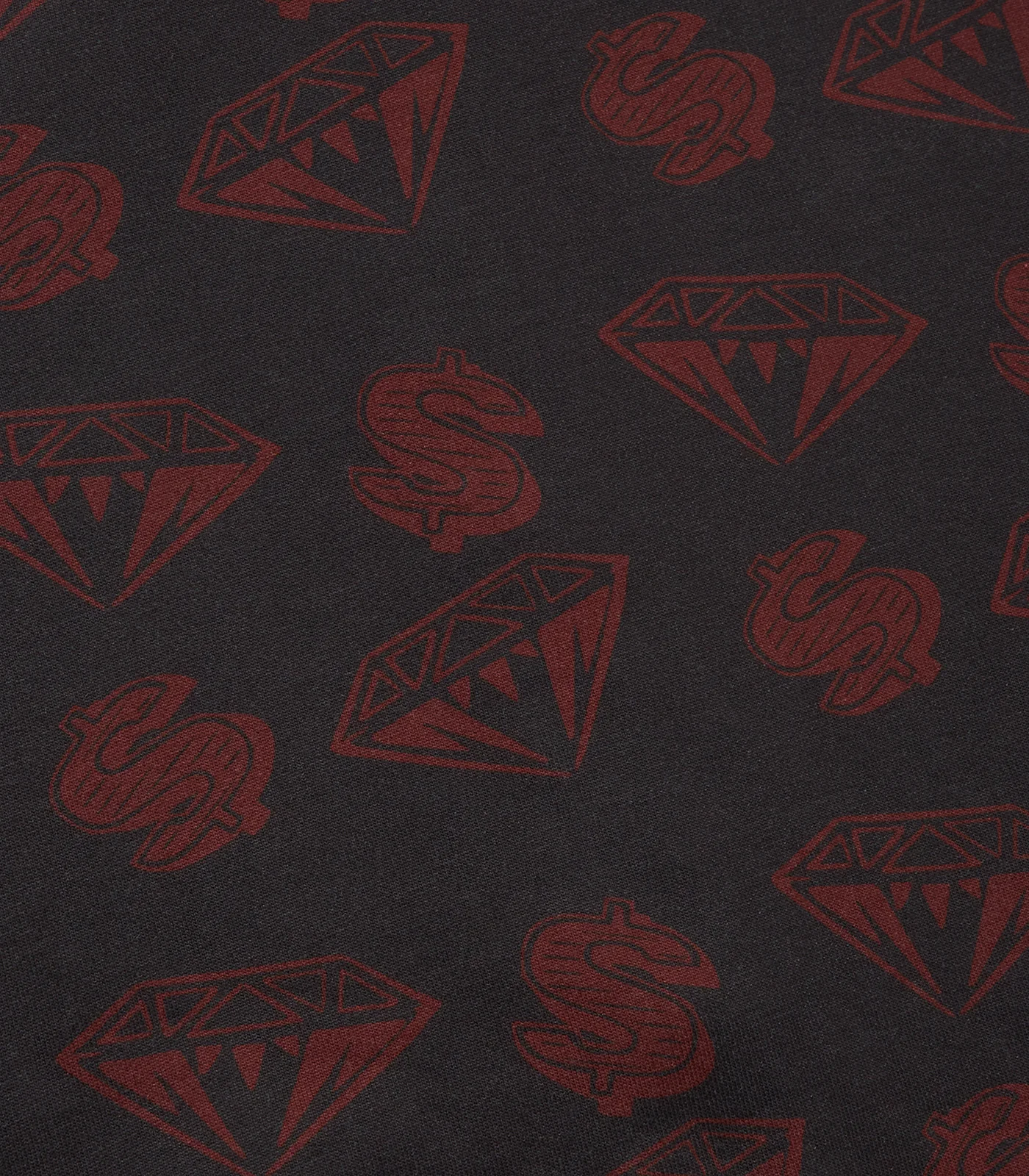 DIAMONDS & DOLLARS FULL ZIP HOOD - BROWN - Image 3