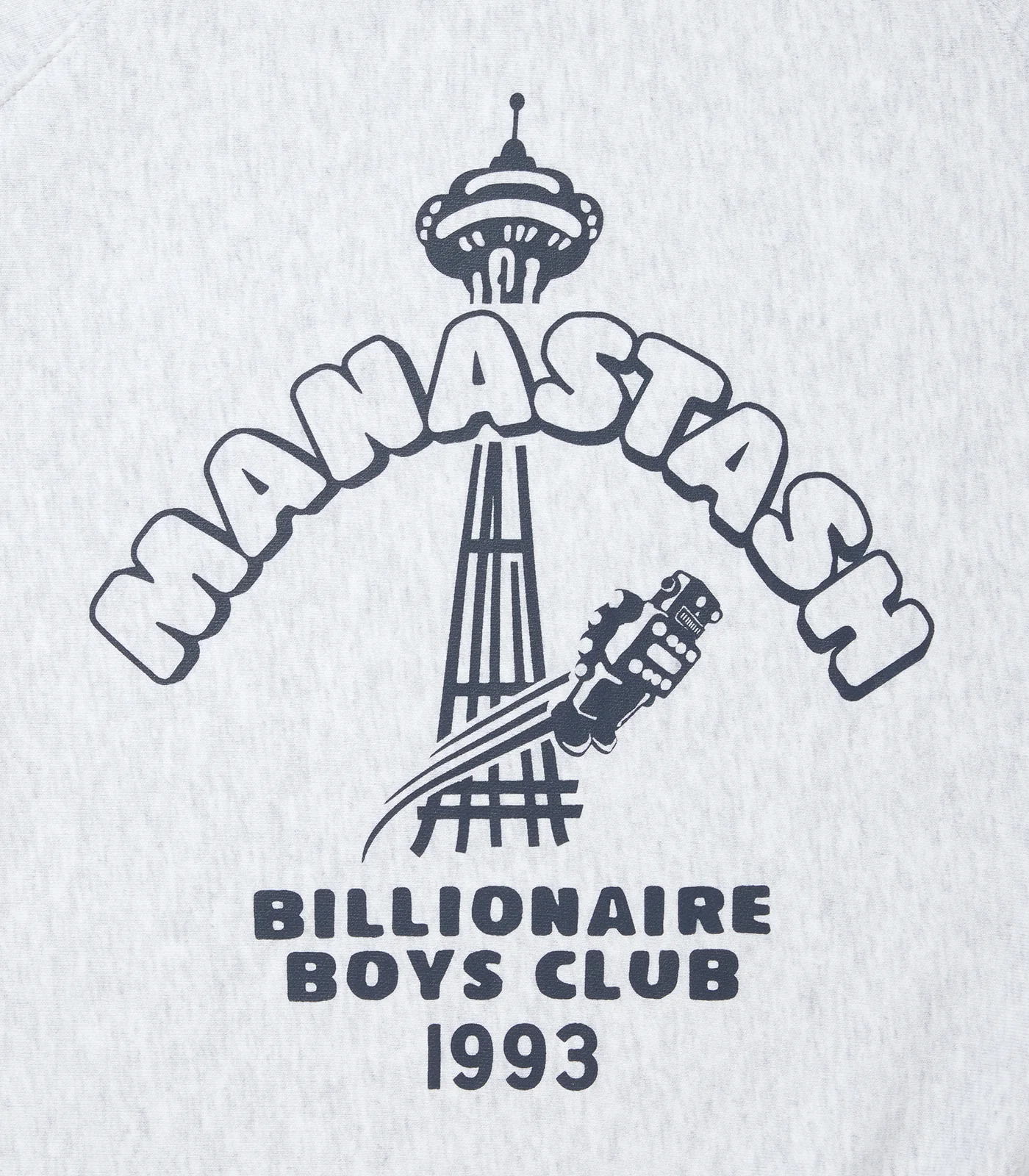 BILLIONAIRE BOYS CLUB X MANASTASH GUSSET SWEATSHIRT - ASH GREY - Image 3