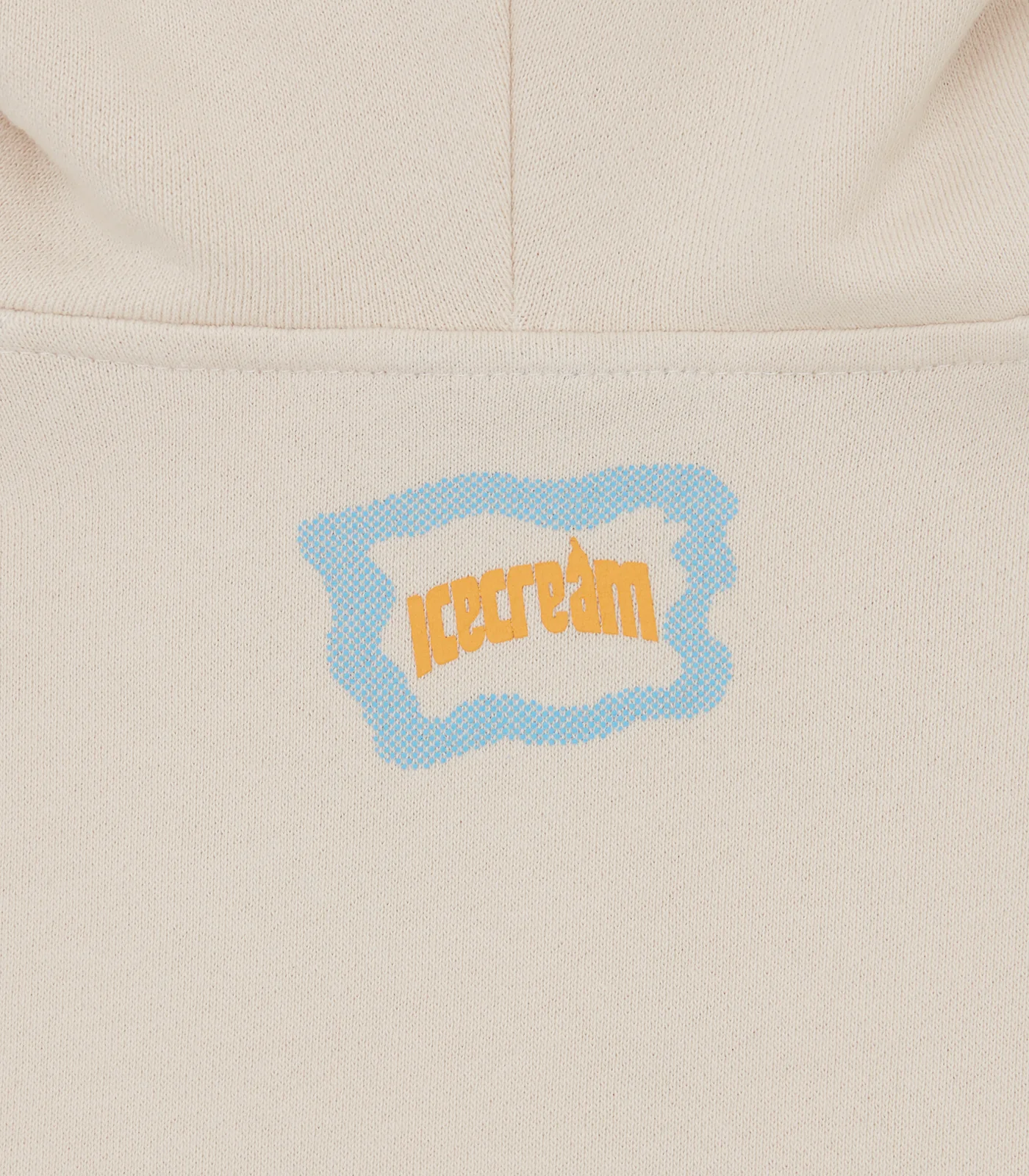 BLOCK LOGO ZIP THROUGH HOOD - STONE - Image 5