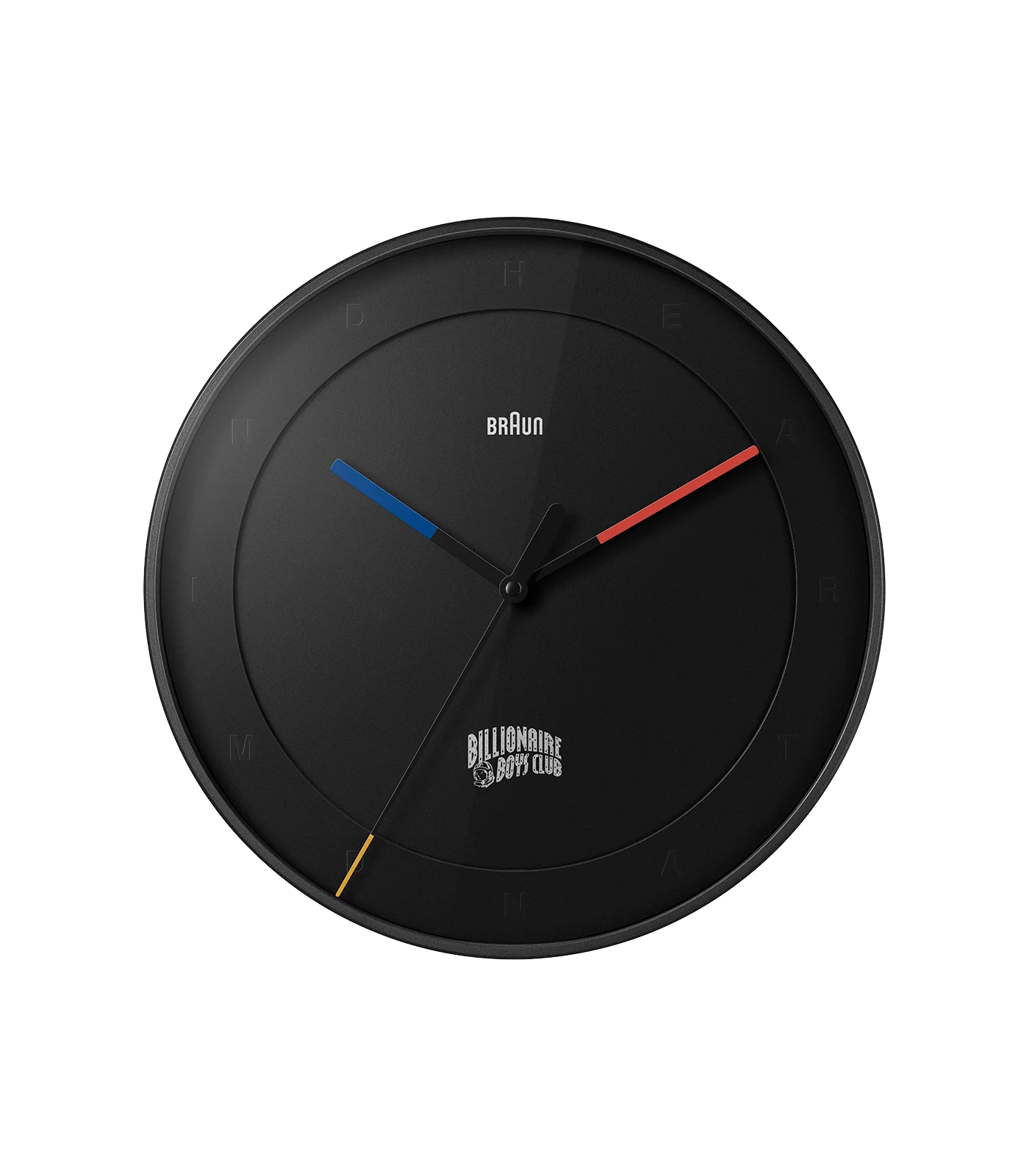 BRAUN x BILLIONAIRE BOYS CLUB ANALOGUE WALL CLOCK - BLACK