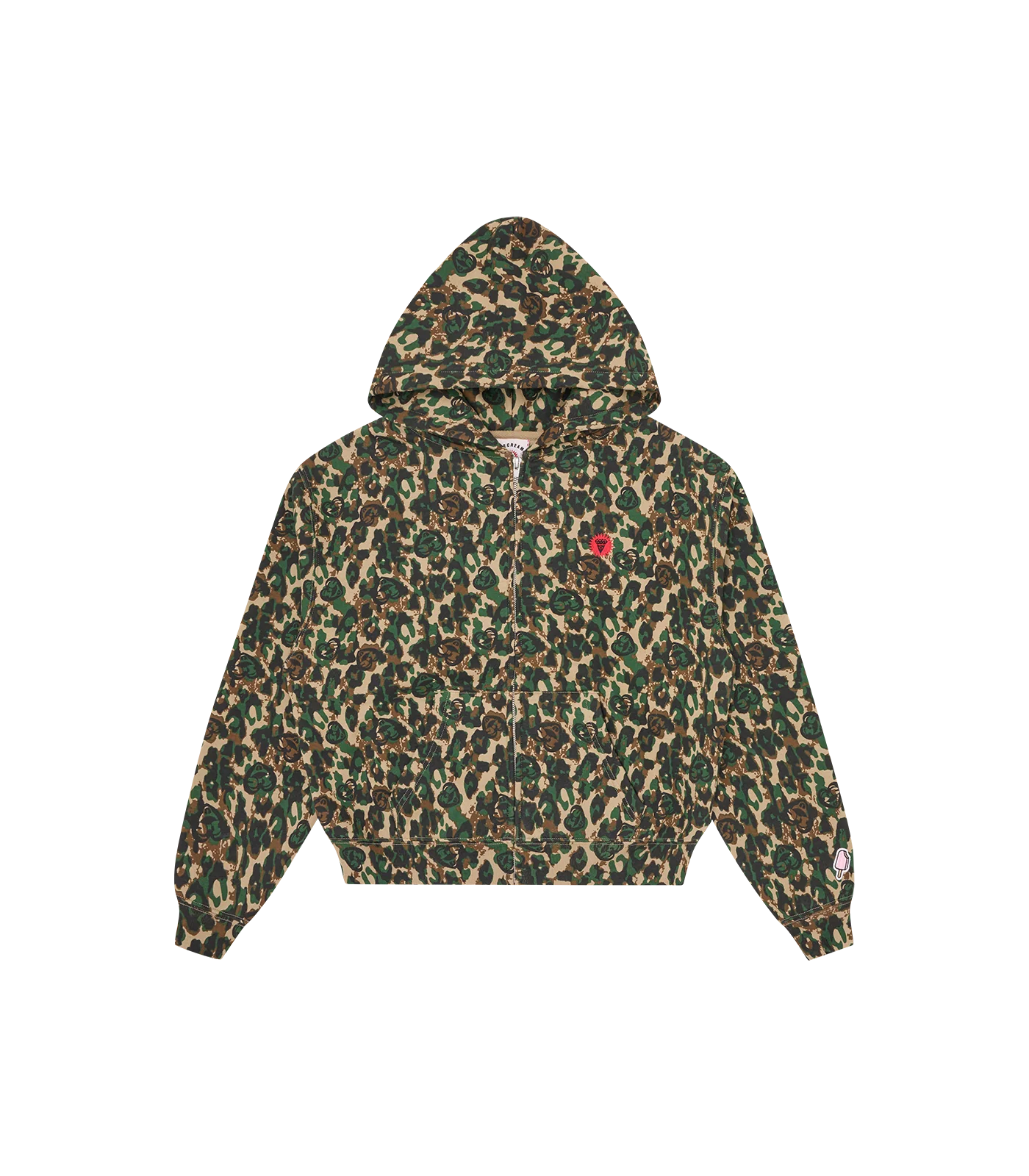 CAMO ZIP THROUGH HOOD - CAMO