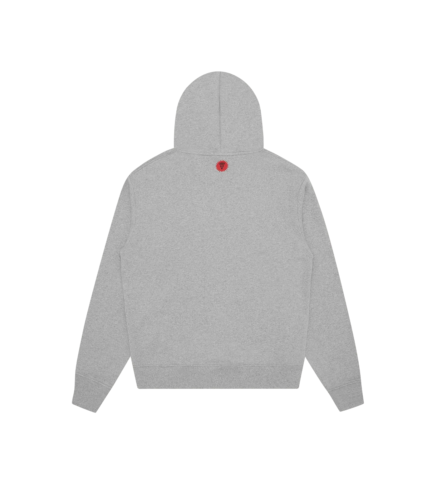 CHECKER RUNNING DOG POPOVER HOOD - HEATHER GREY - Image 2