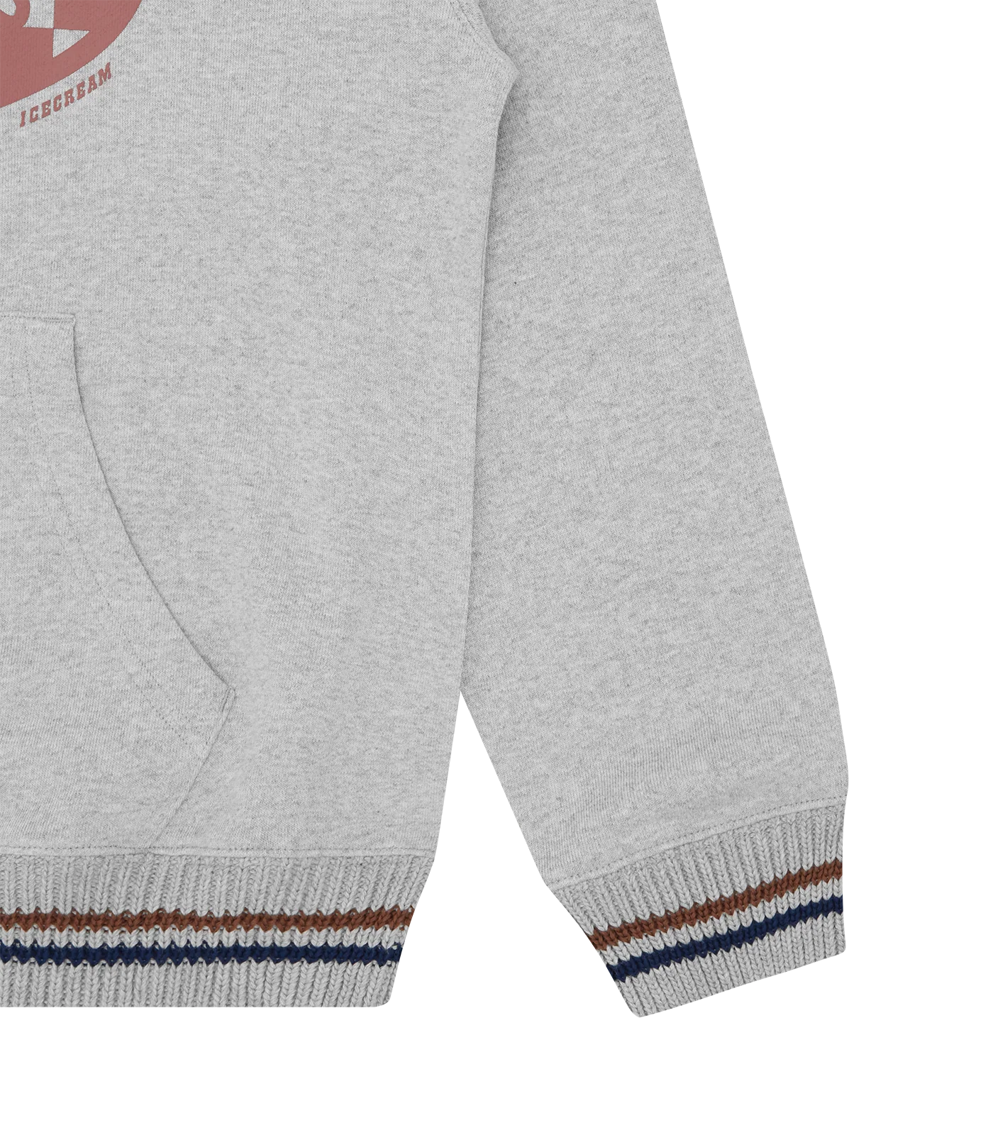CHECKER RUNNING DOG QUARTER ZIP - HEATHER GREY - Image 6