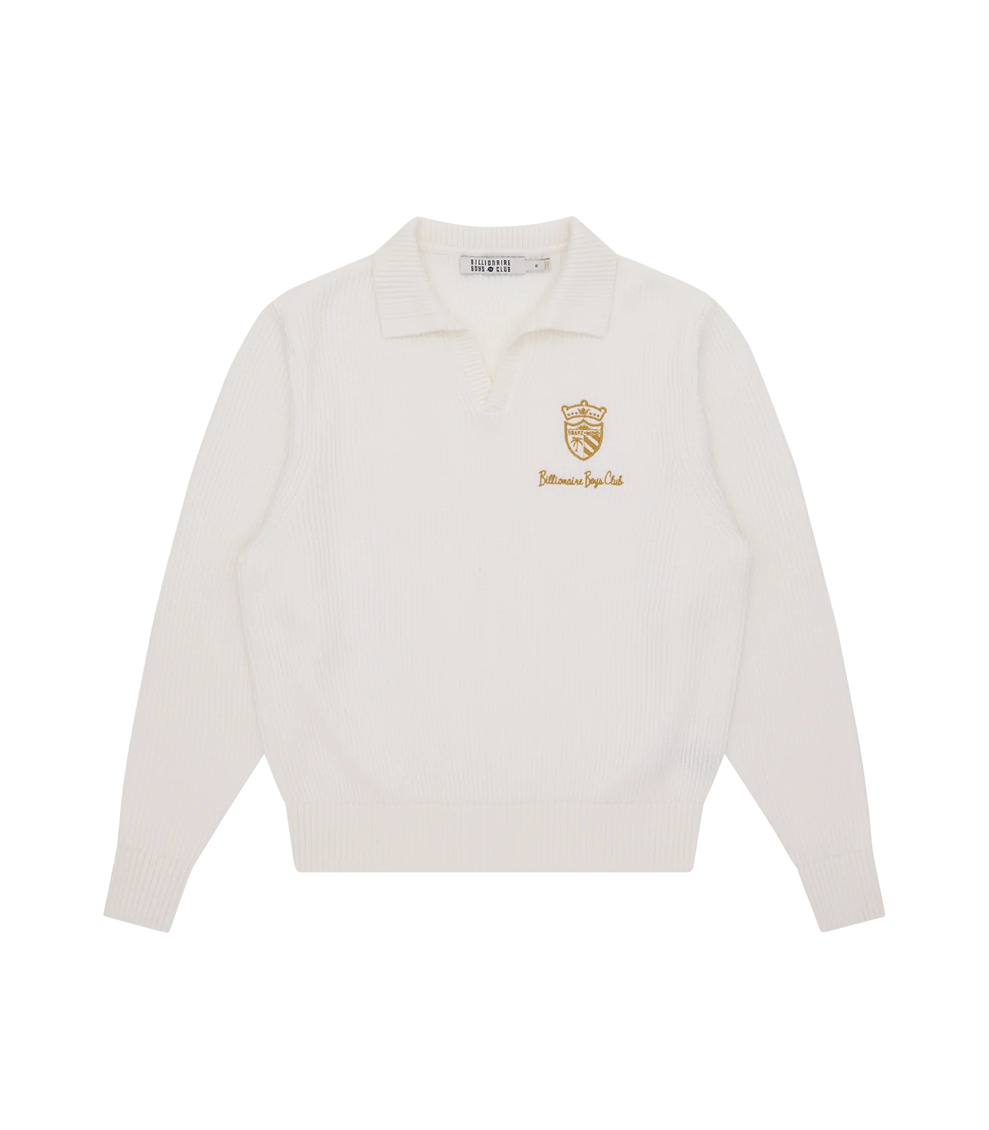 CLUBHOUSE KNITTED COLLARED JUMPER - OFF WHITE