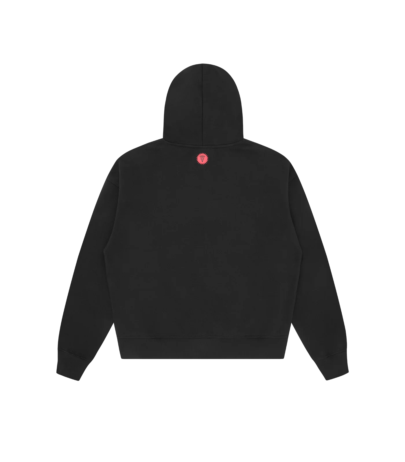 COLLEGE APPLIQUE RUNNING DOG POPOVER HOOD - BLACK - Image 2