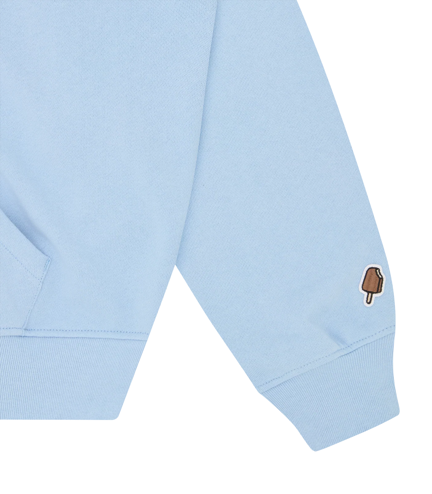 COLLEGE APPLIQUE RUNNING DOG POPOVER HOOD - LIGHT BLUE - Image 5