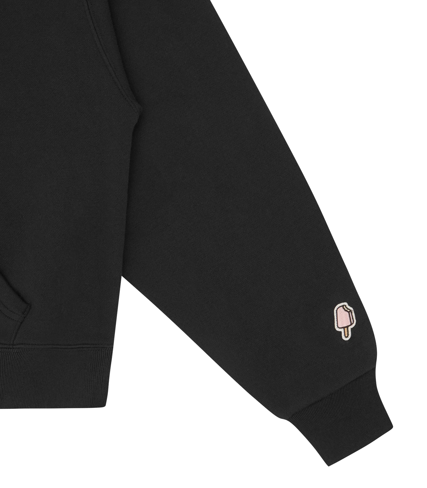 COLLEGE CROPPED HOOD - BLACK - Image 4