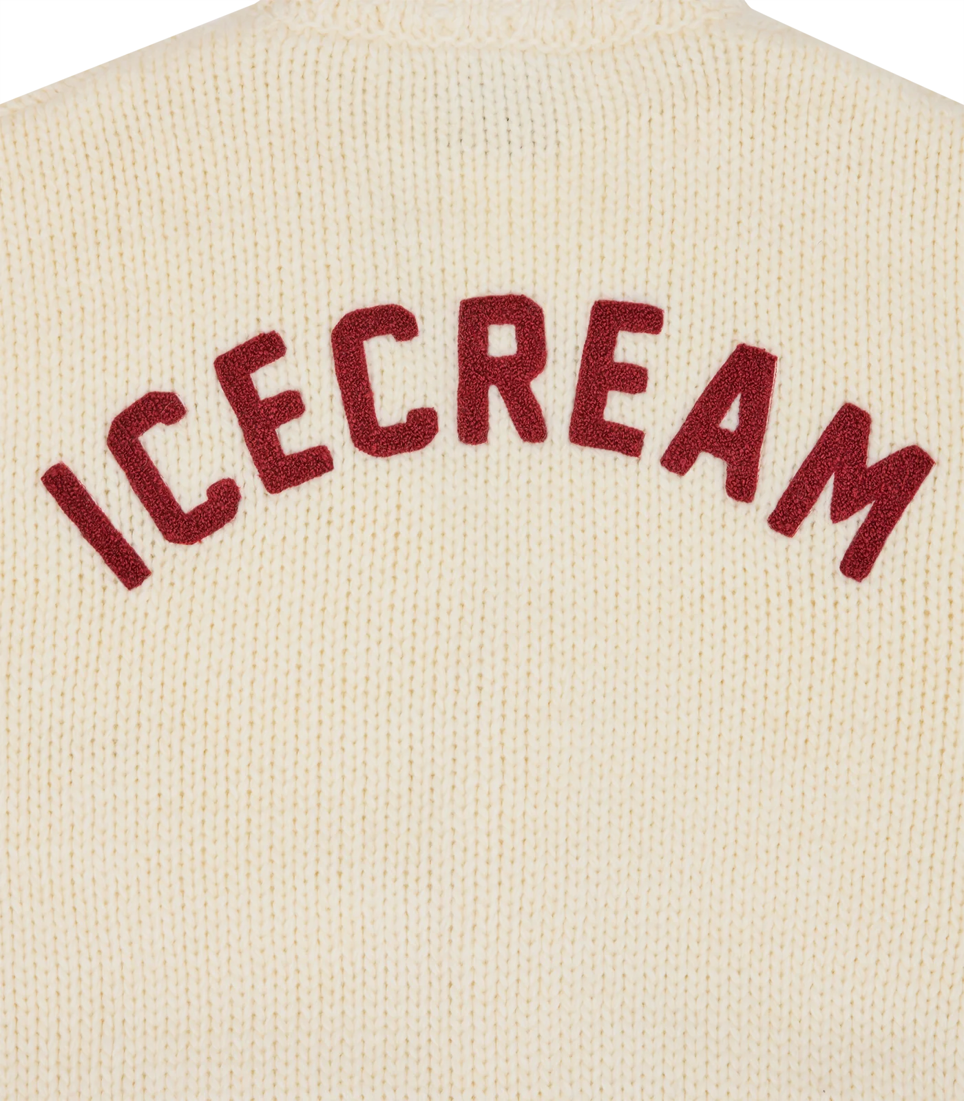 COLLEGE KNITTED CARDIGAN - ECRU - Image 7