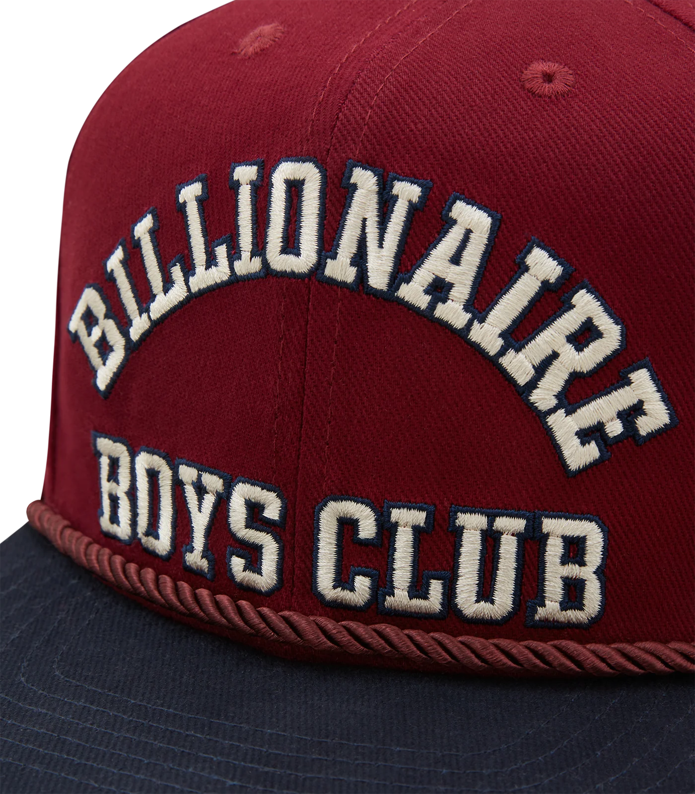 COLLEGE STRAPBACK HAT - BURGUNDY/NAVY - Image 3