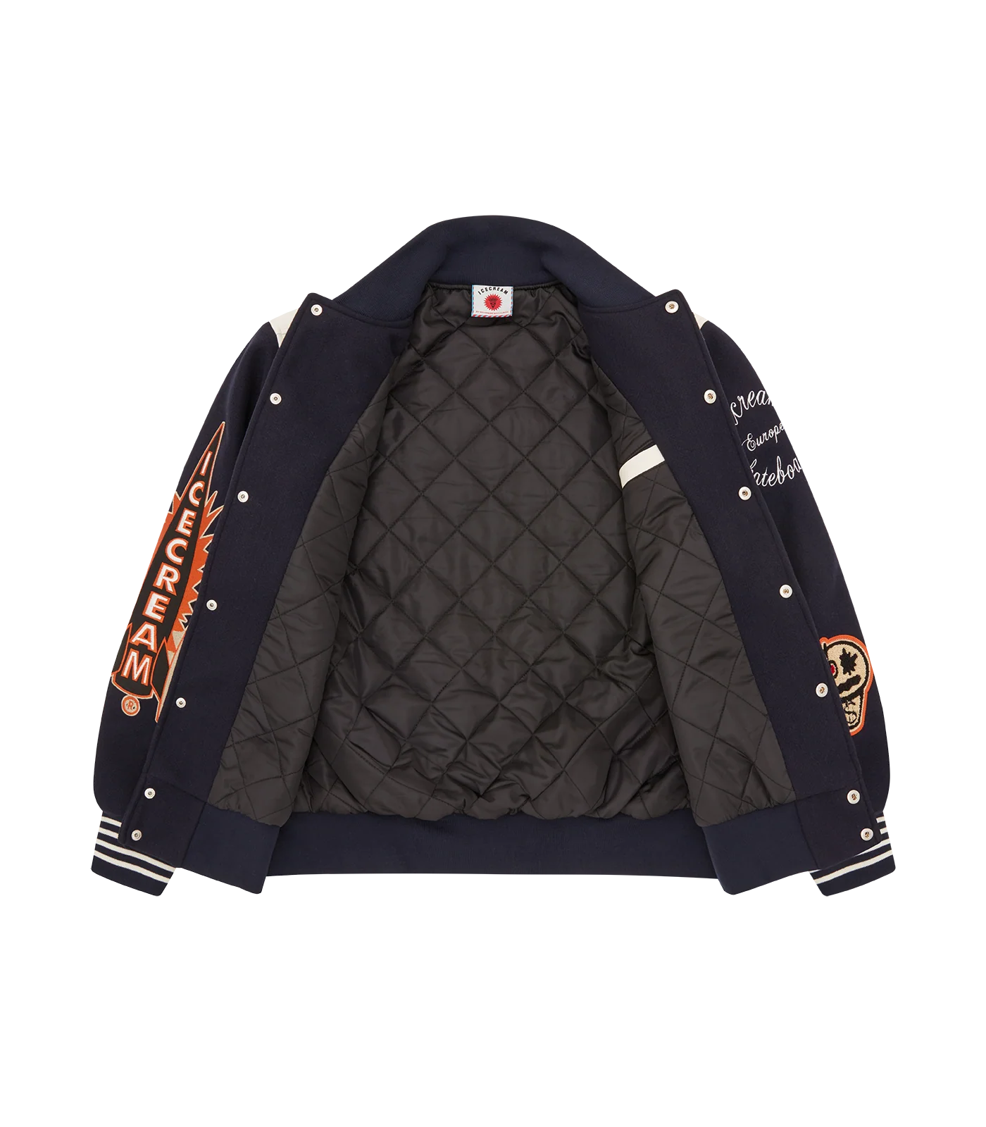 COLLEGIATE PATCH VARSITY JACKET - NAVY - Image 7