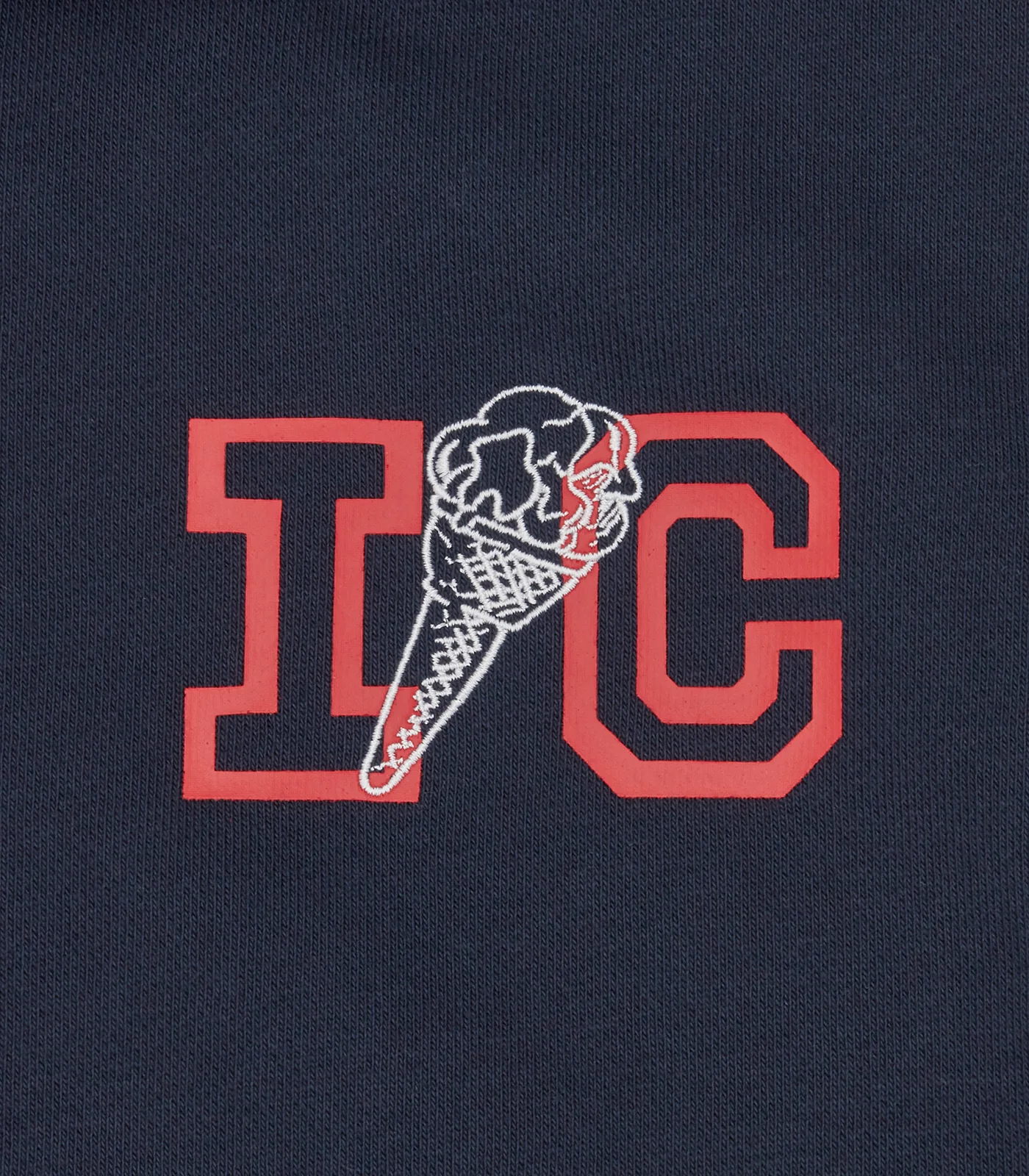 CONE CROPPED ZIP THROUGH HOOD - NAVY - Image 4