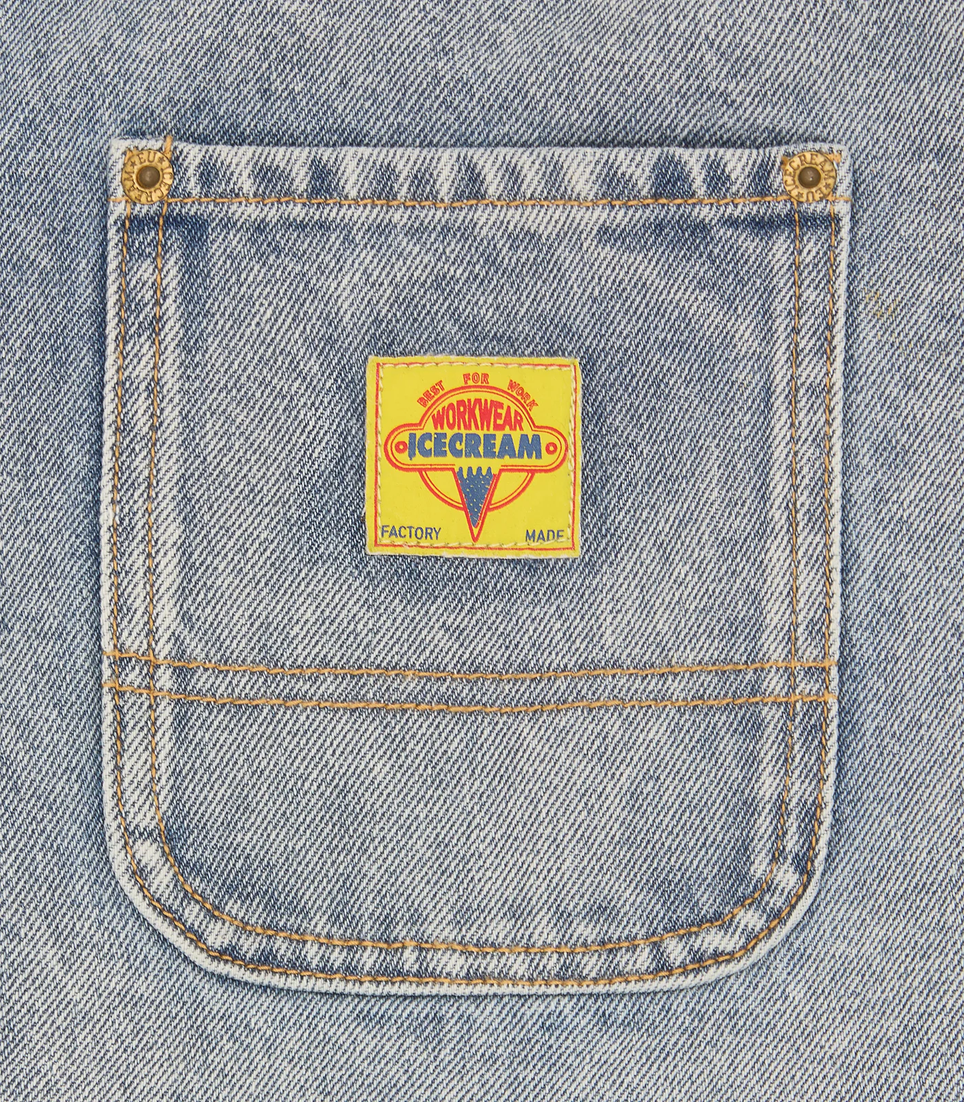 CONES & BONES DENIM CHORE JACKET - LIGHT WASH BLUE - Image 5