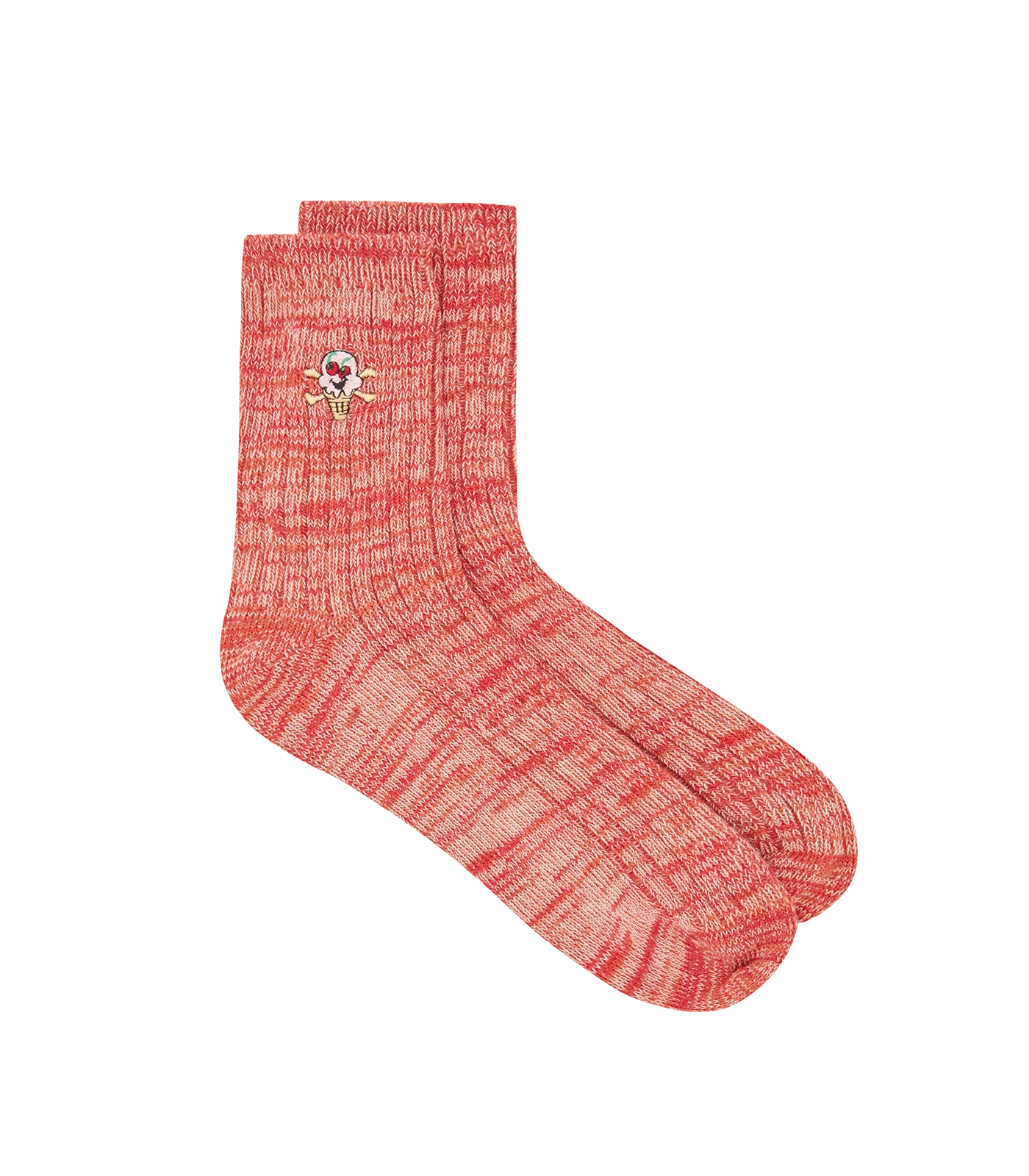 CONES & BONES MARL SOCKS - CORAL