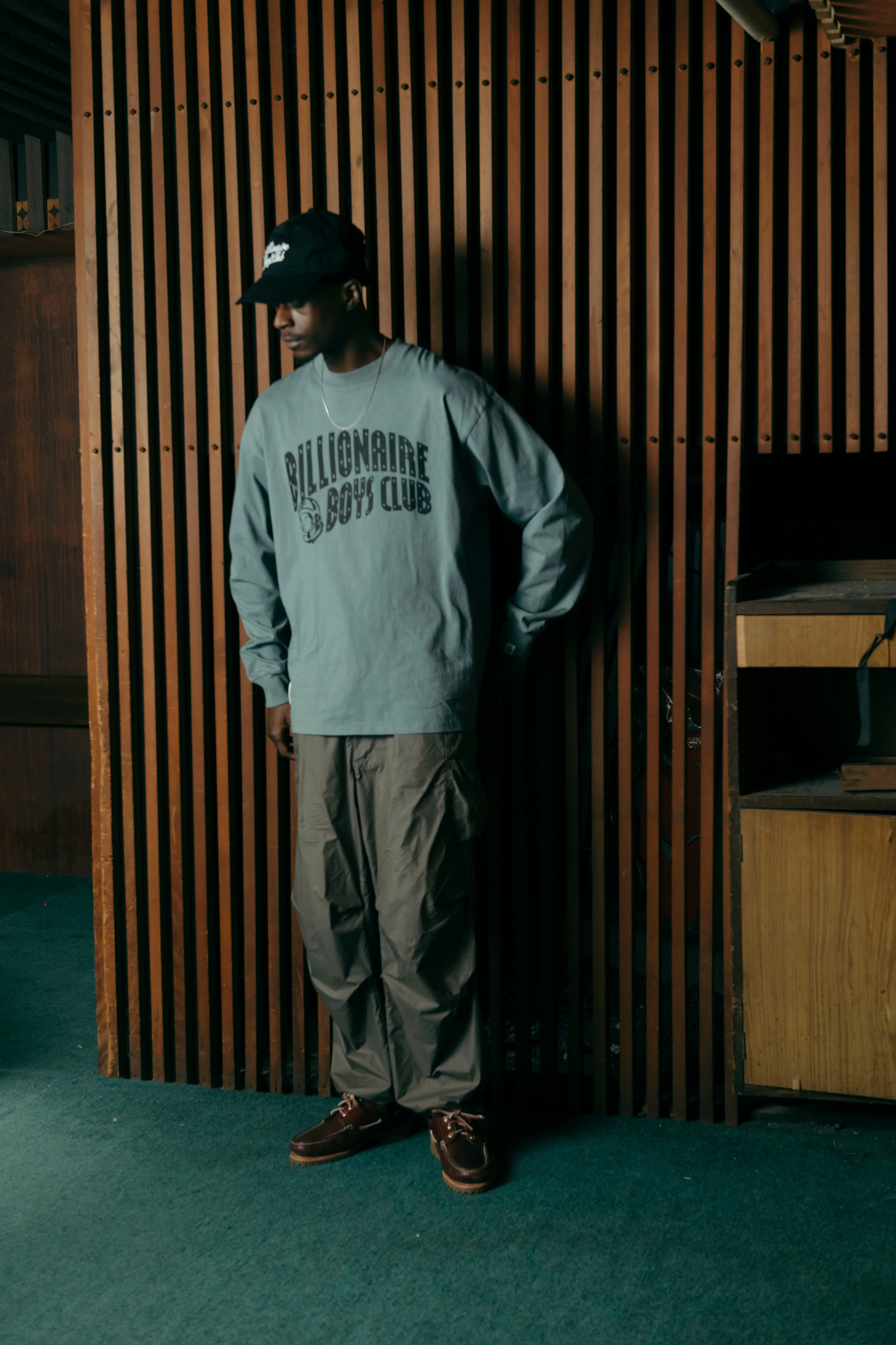 ARCH LOGO L/S T-SHIRT - TEAL - Image 4