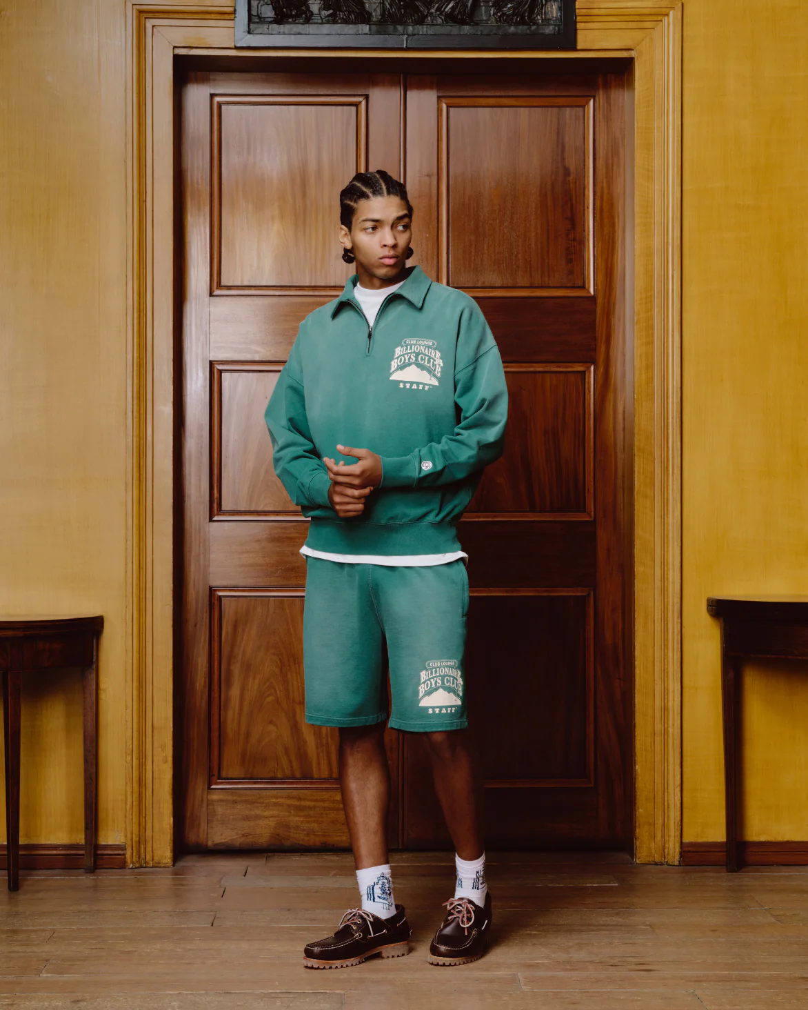 COUNTRY LOUNGE SWEATSHORTS - GREEN - Image 3