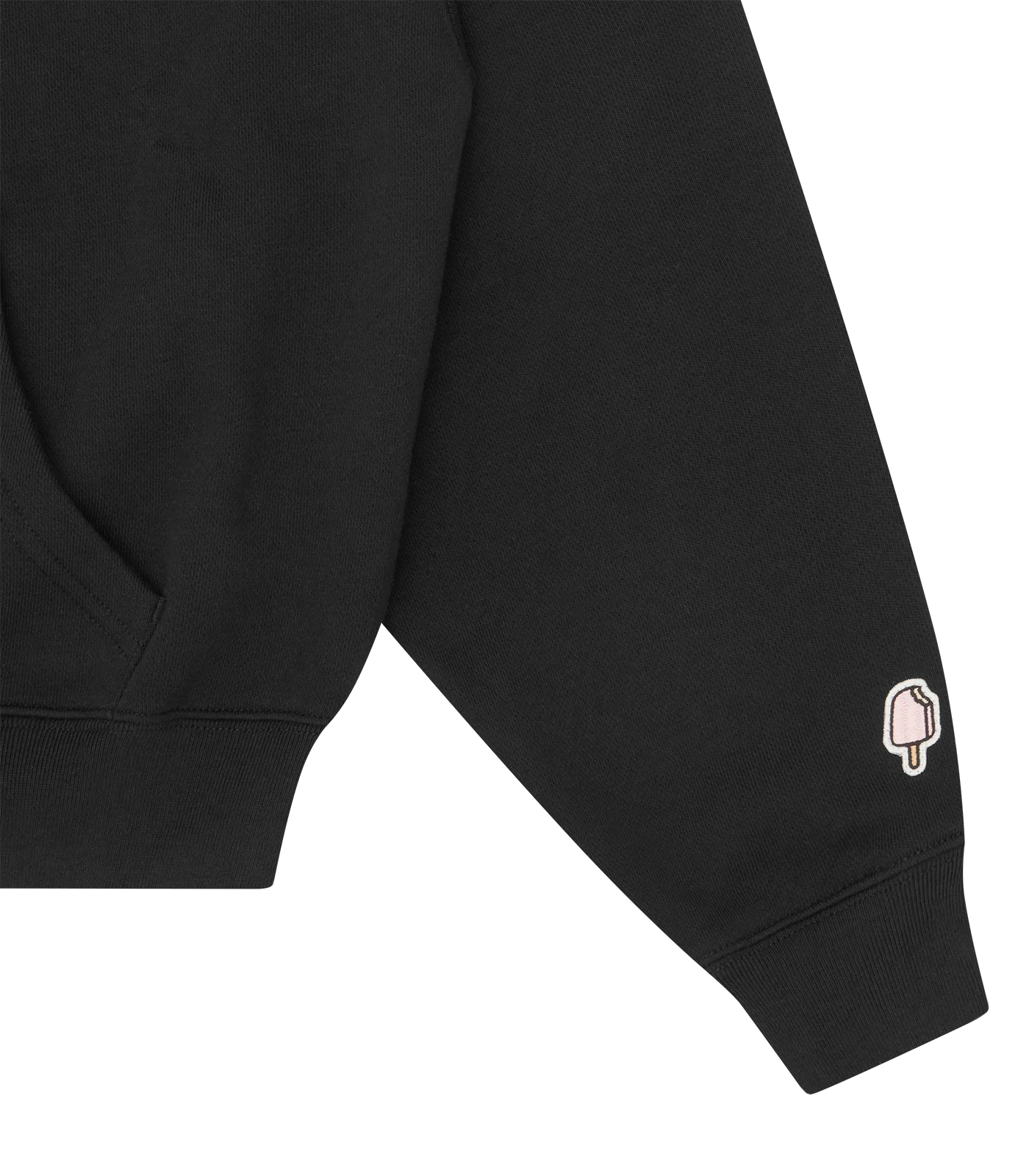 CRYSTAL ZIP THROUGH HOOD - BLACK - Image 6