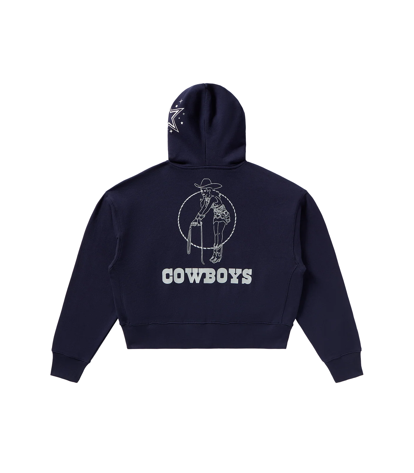 DALLAS COWBOYS CROPPED HOODIE - NAVY - Image 2
