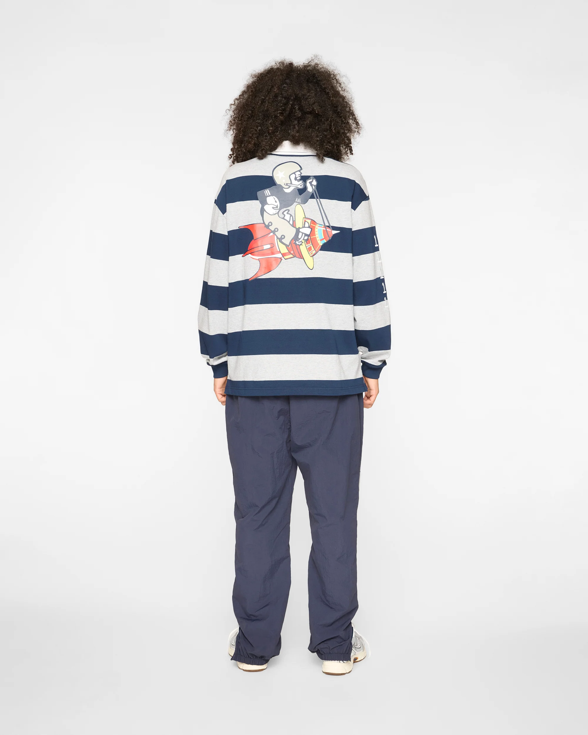 DALLAS COWBOYS L/S RUGBY - NAVY/GREY - Image 4