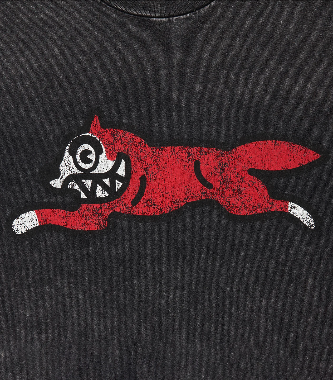 RUNNING DOG DAMAGED T-SHIRT - BLACK - Image 3