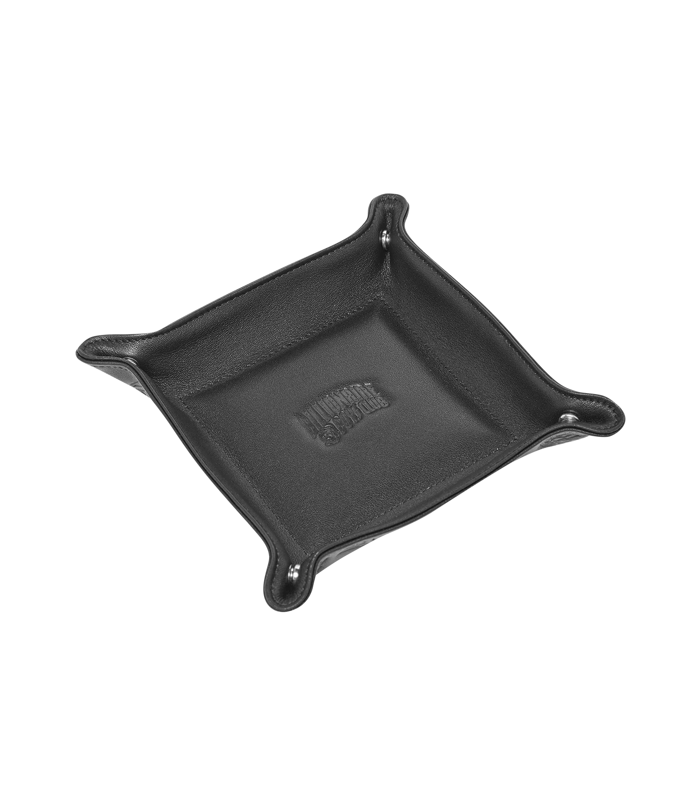 DIAMONDS & DOLLARS SMALL LEATHER COIN TRAY - BLACK