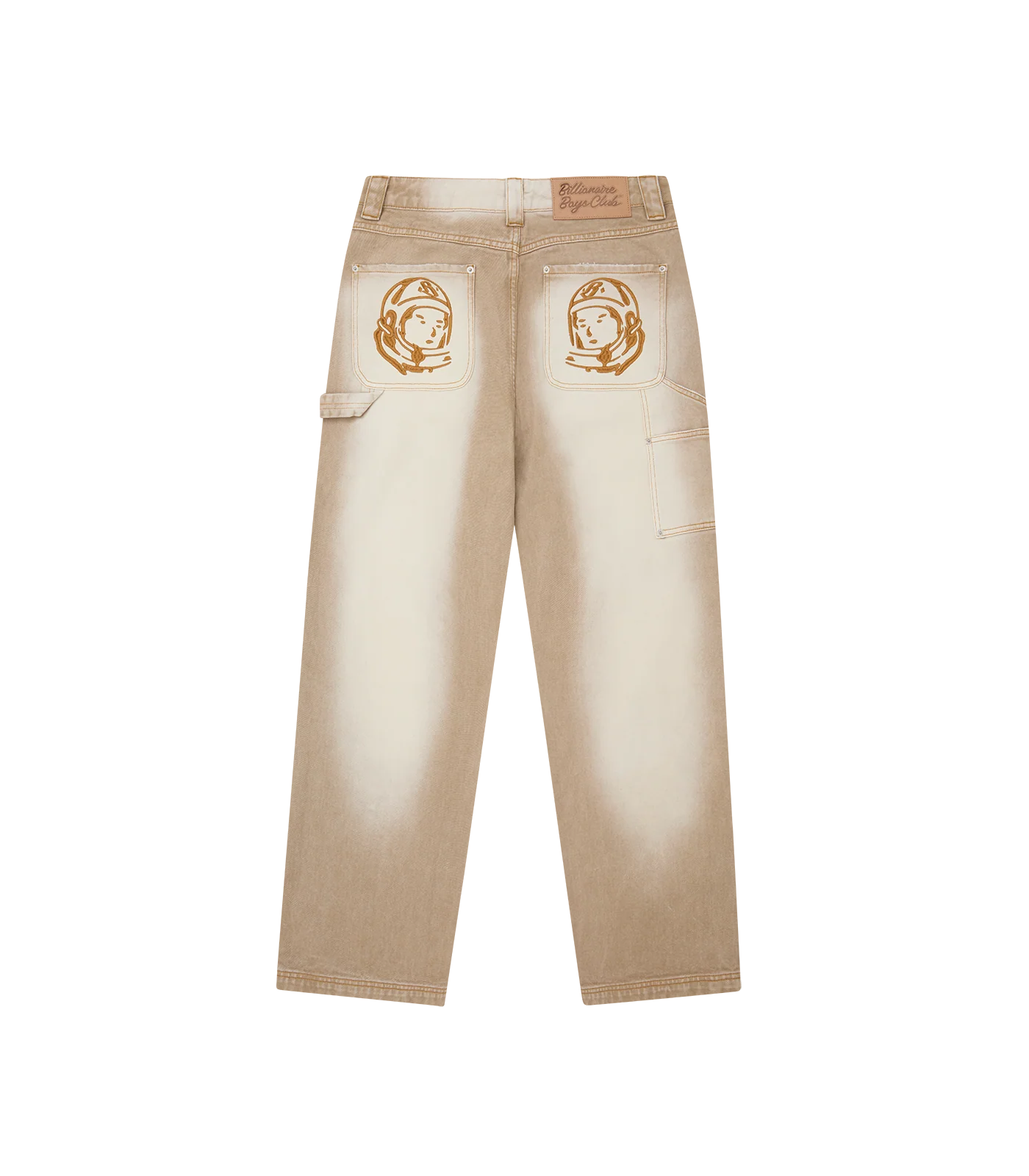 DISTRESSED ASTRO DENIM CARPENTER PANTS - SAND WASH - Image 3