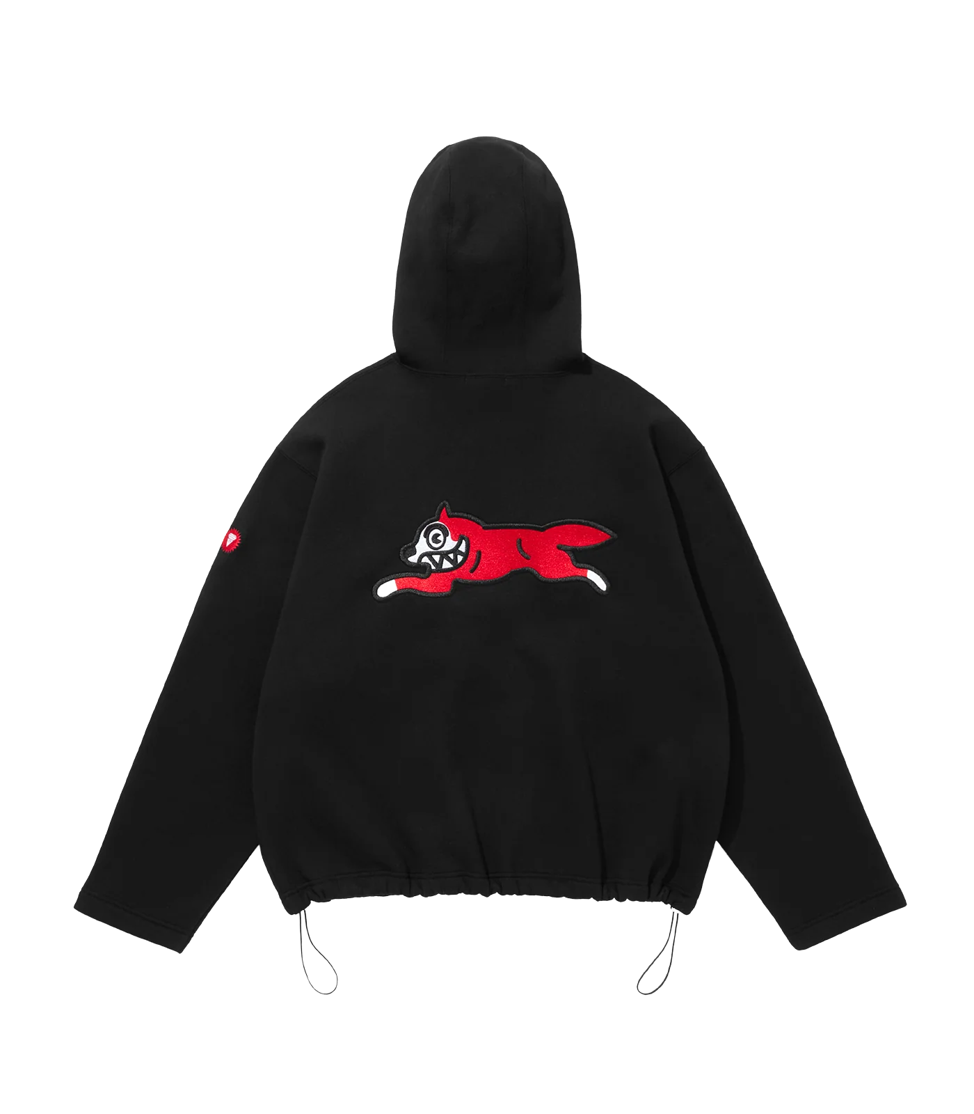 EMBROIDERED RUNNING DOG HOODIE - BLACK - Image 2