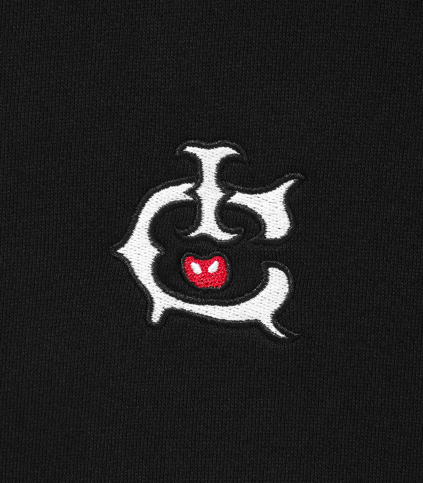 EMBROIDERED RUNNING DOG HOODIE - BLACK - Image 3