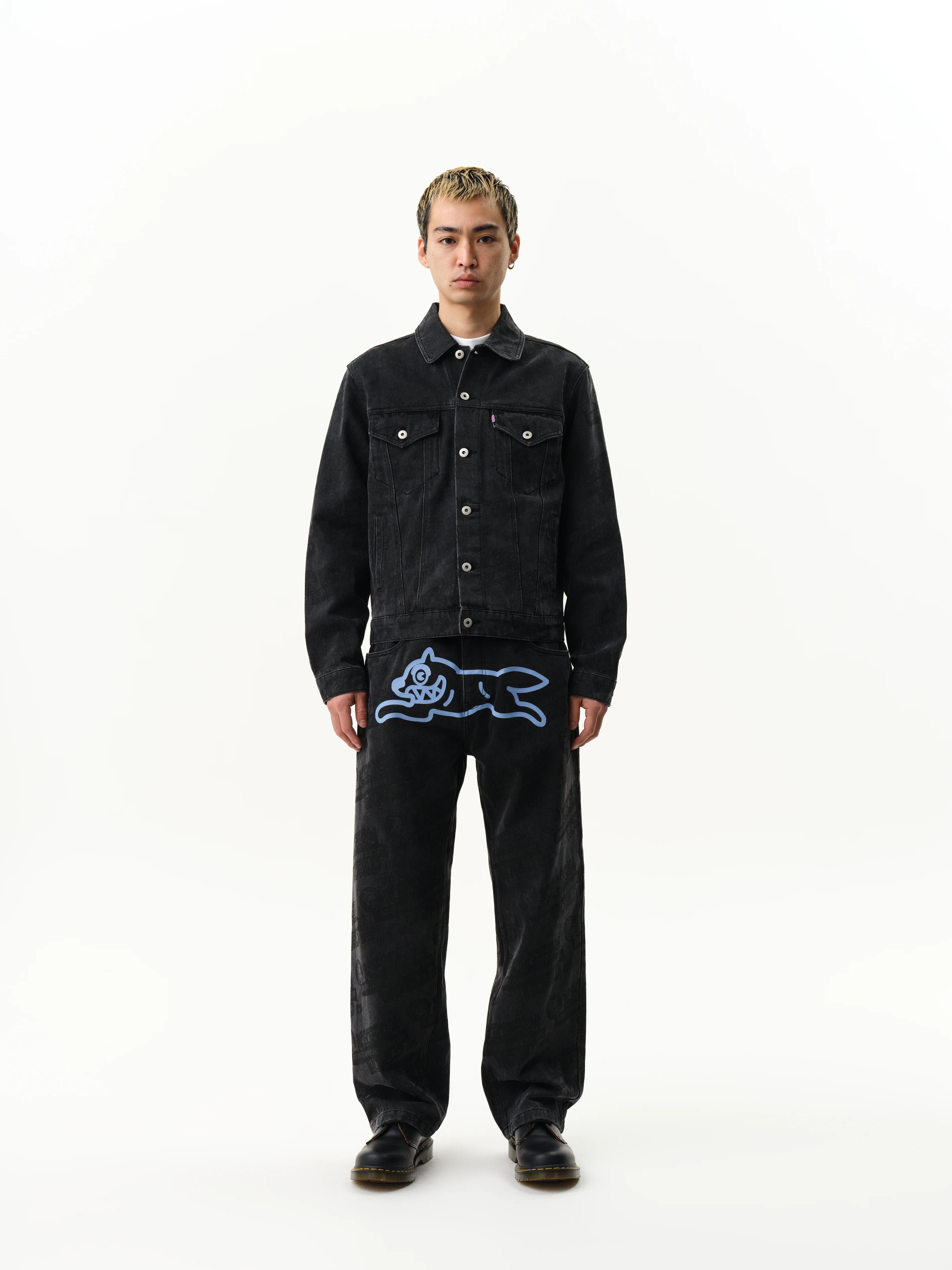 EVERY FLAVOUR DENIM TRUCKER JACKET - WASHED BLACK - Image 3