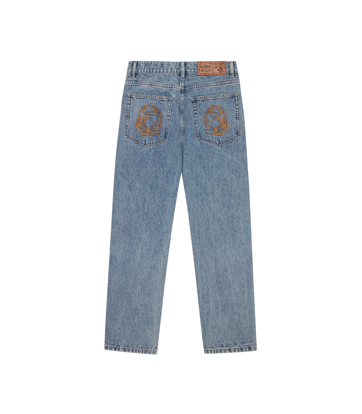 FADED ARCH LOGO DENIM PANTS - LIGHT WASH BLUE - Image 2