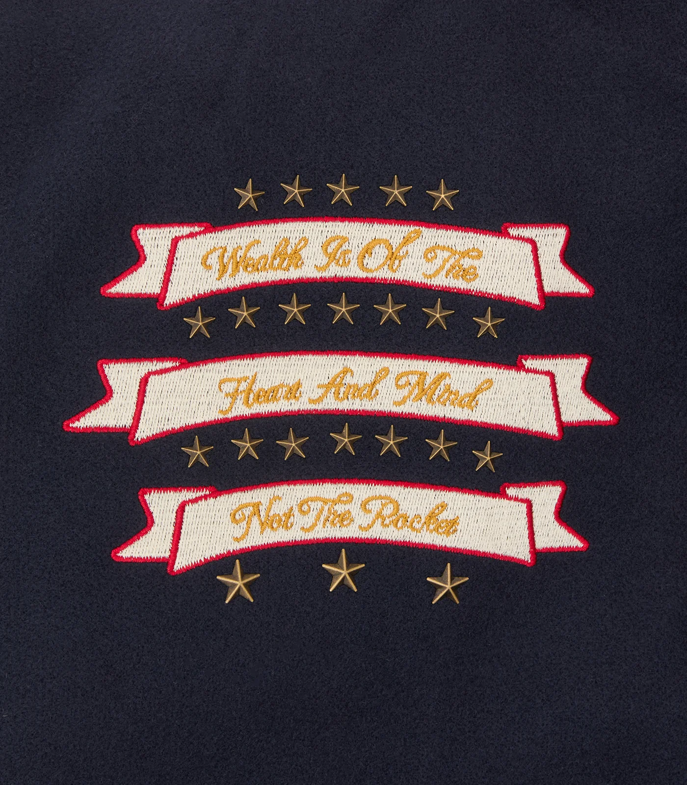 FANFARE SCRIPT VARSITY JACKET - NAVY/CREAM - Image 7