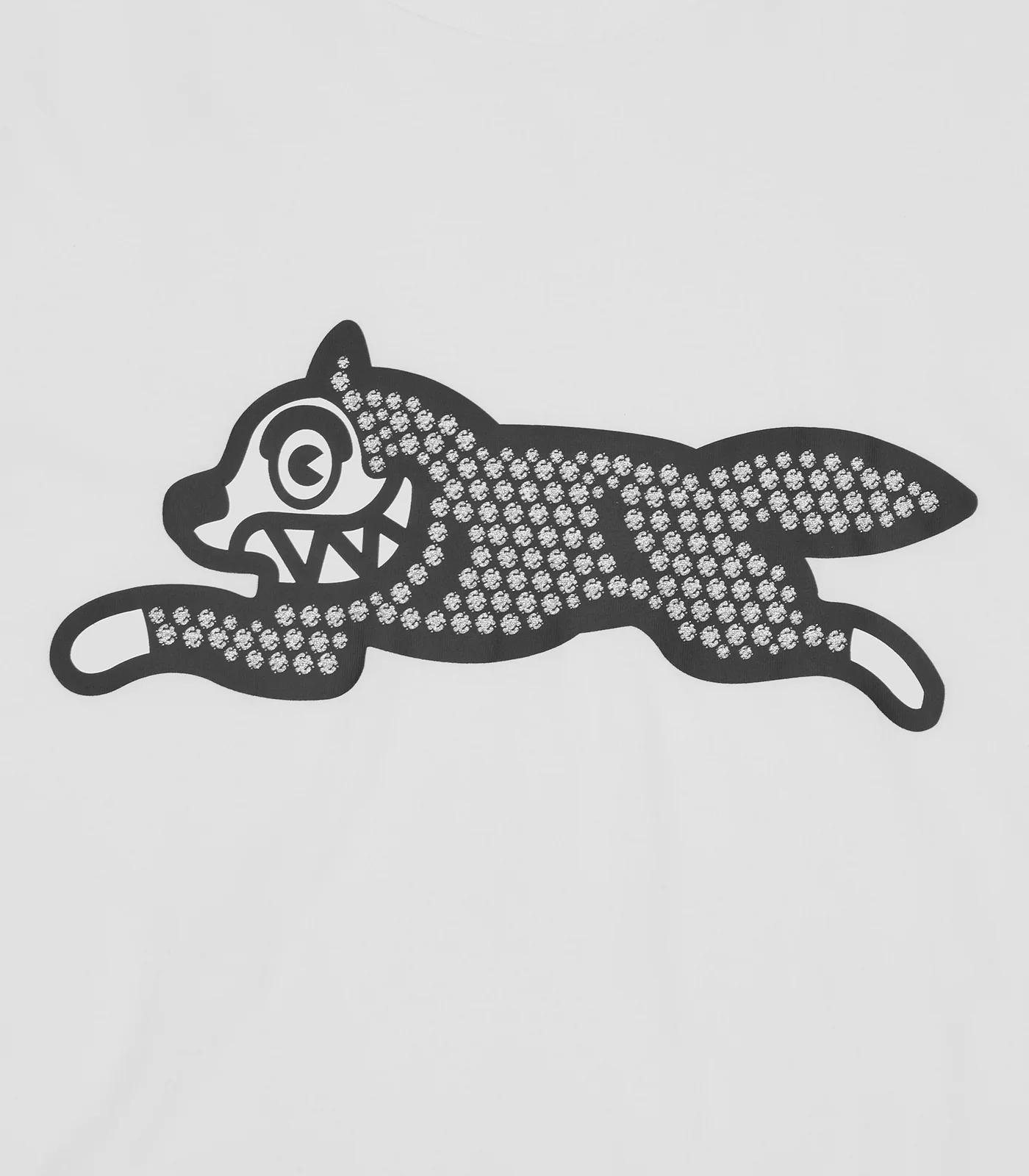 GLITTER RUNNING DOG T-SHIRT - WHITE - Image 3