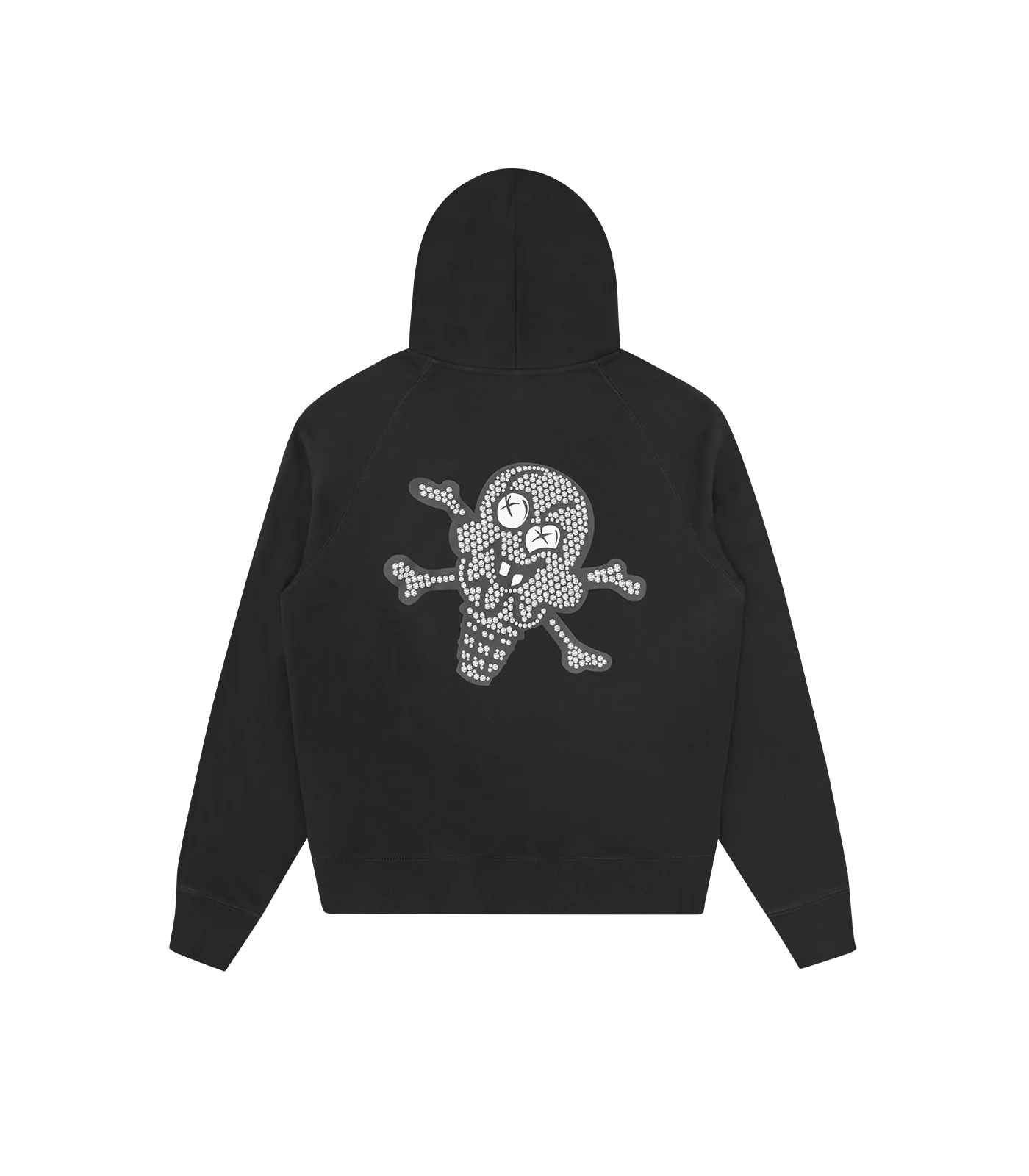 GLITTER RUNNING DOG ZIP THROUGH HOOD - BLACK - Image 2