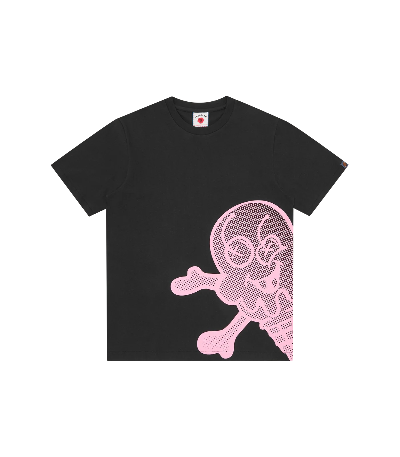 HALFTONE JUMBO CONES & BONES T-SHIRT - BLACK