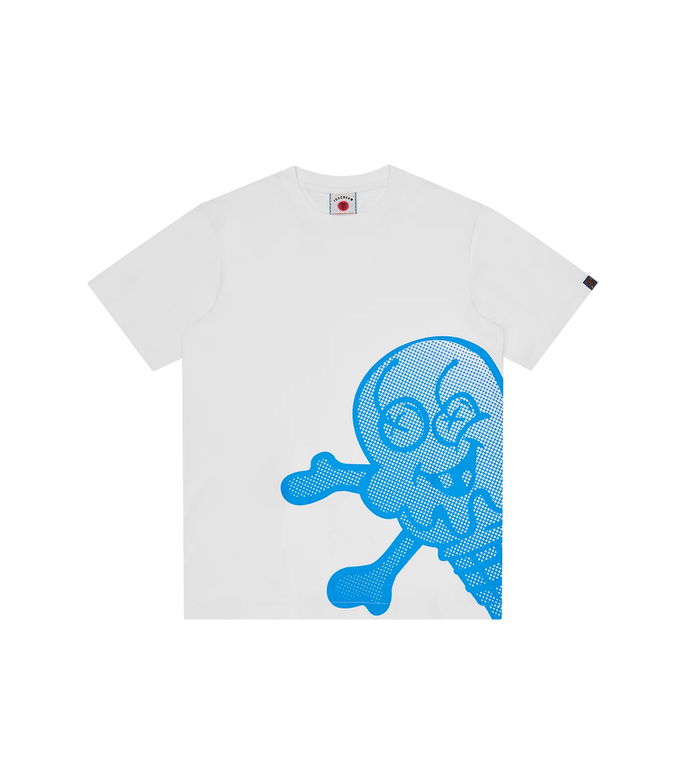 HALFTONE JUMBO CONES & BONES T-SHIRT - WHITE
