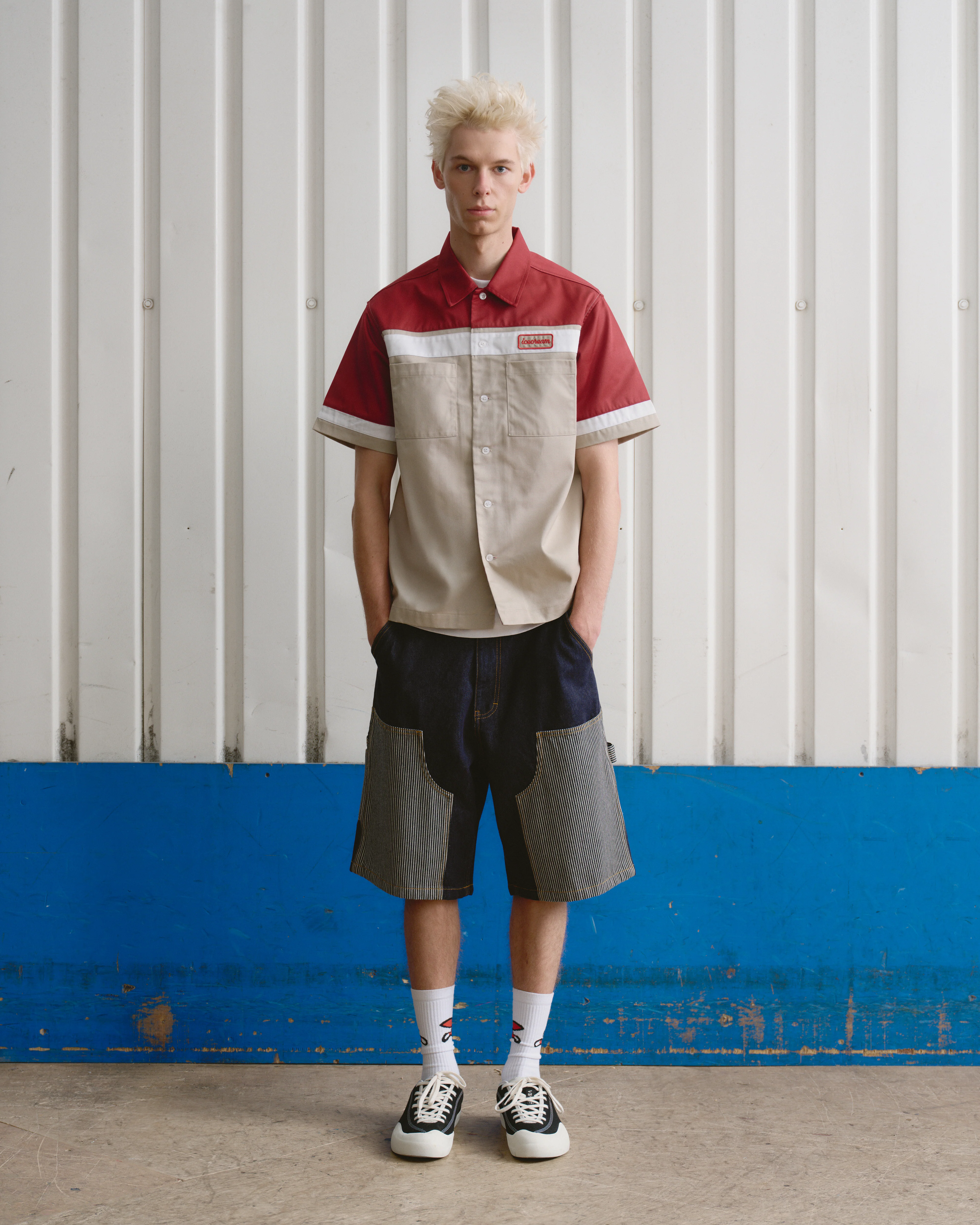 PARLOR WORK SHIRT - BEIGE/RED - Image 2