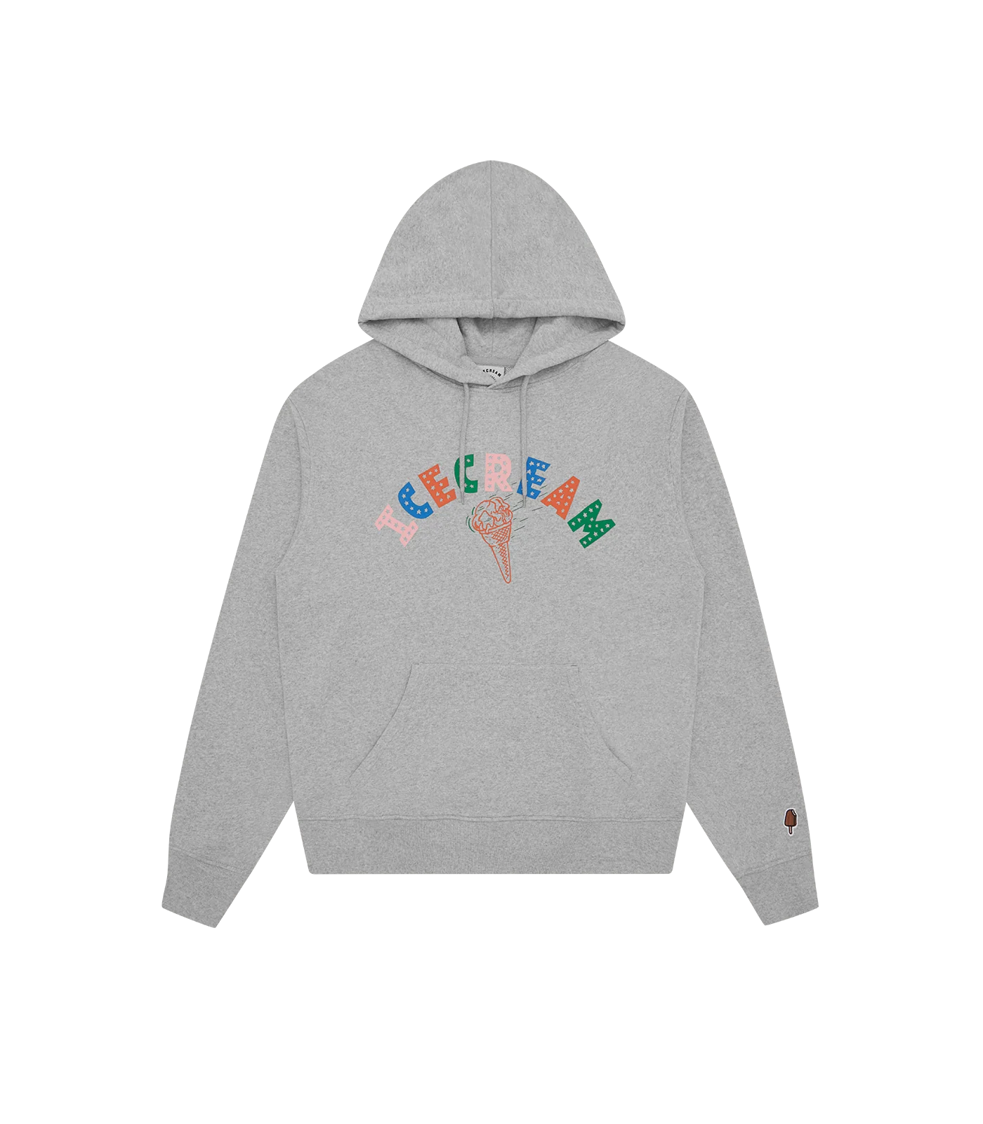 ICECREAM CONE POPOVER HOOD - HEATHER GREY