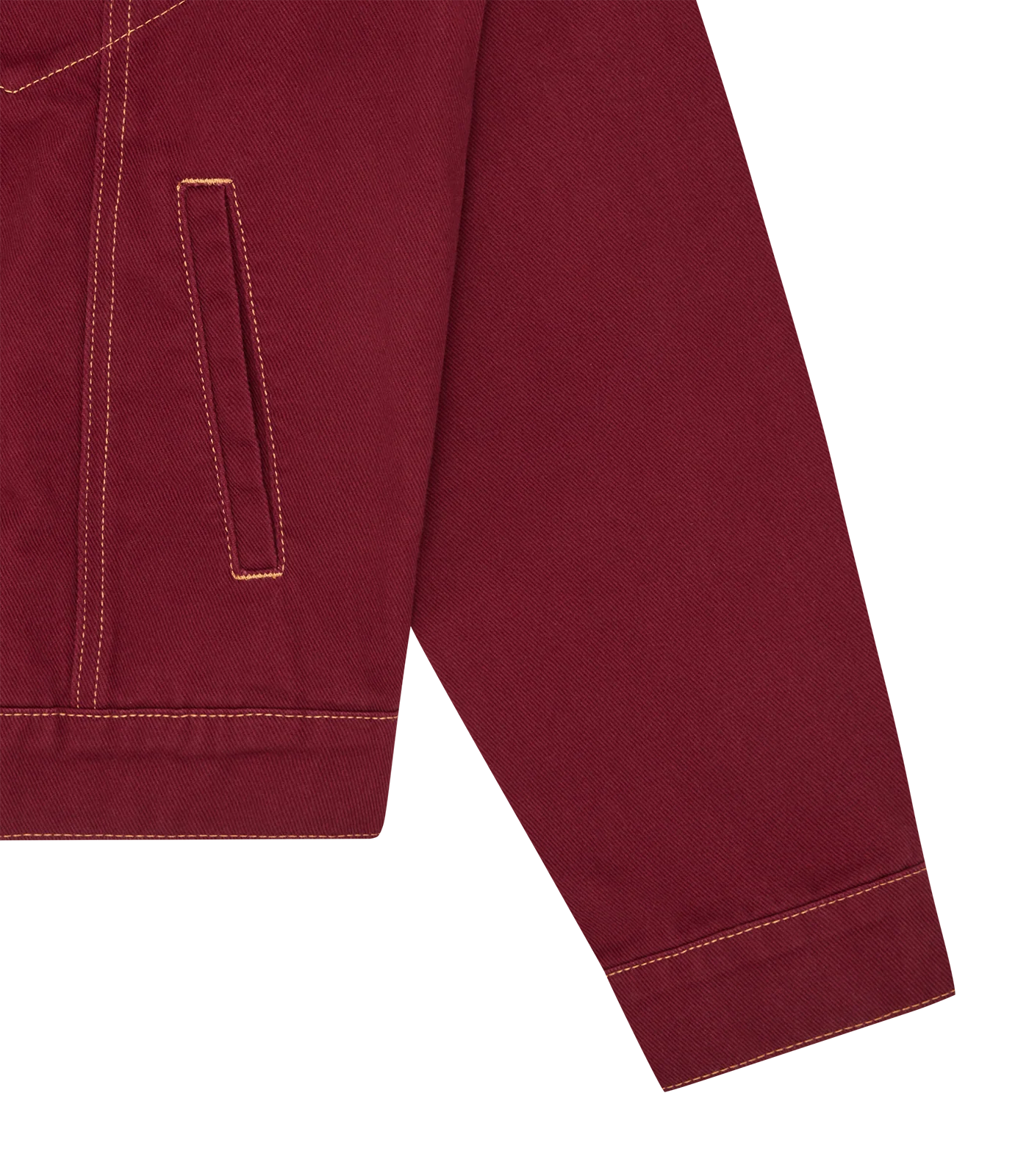 ICECREAM DENIM TRUCKER JACKET - BURGUNDY - Image 3