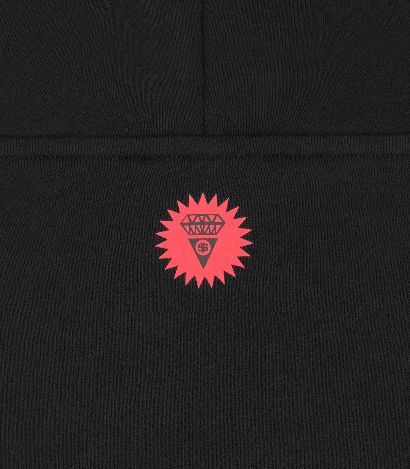 ICED OUT RUNNING DOG POPOVER HOOD - BLACK - Image 5