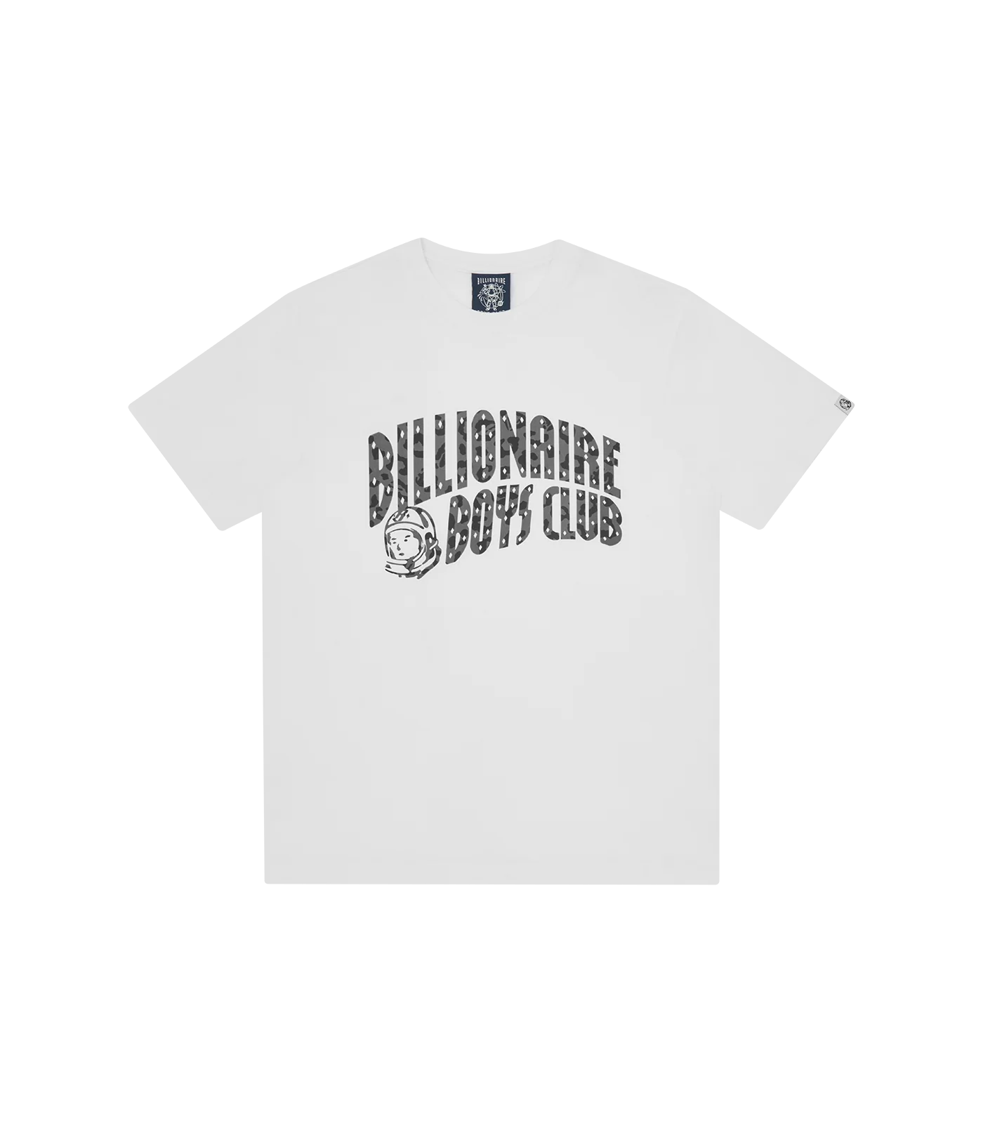 LEOPARD PRINT ARCH LOGO T-SHIRT - WHITE