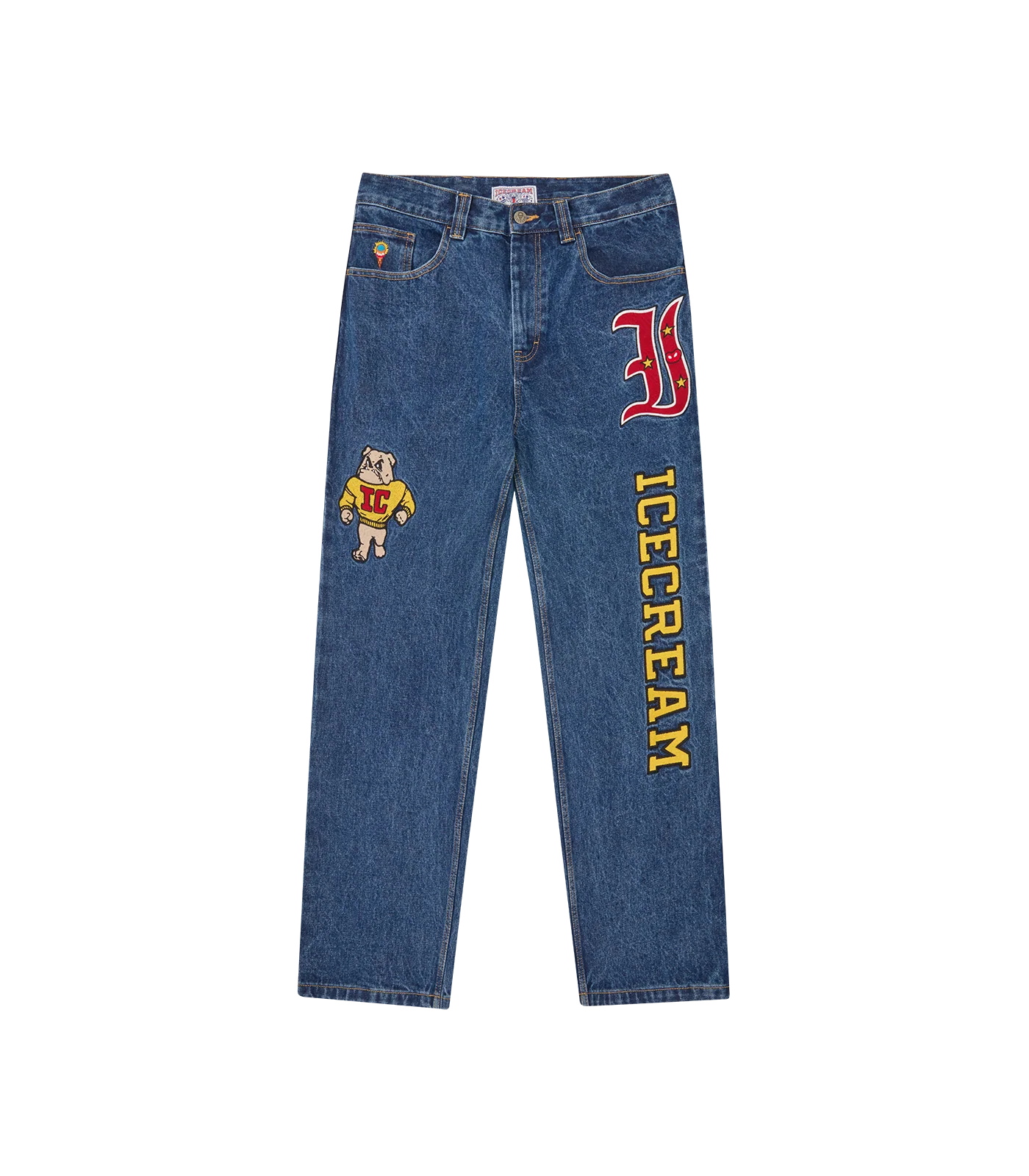 MASCOT DENIM PANTS - MID WASH BLUE